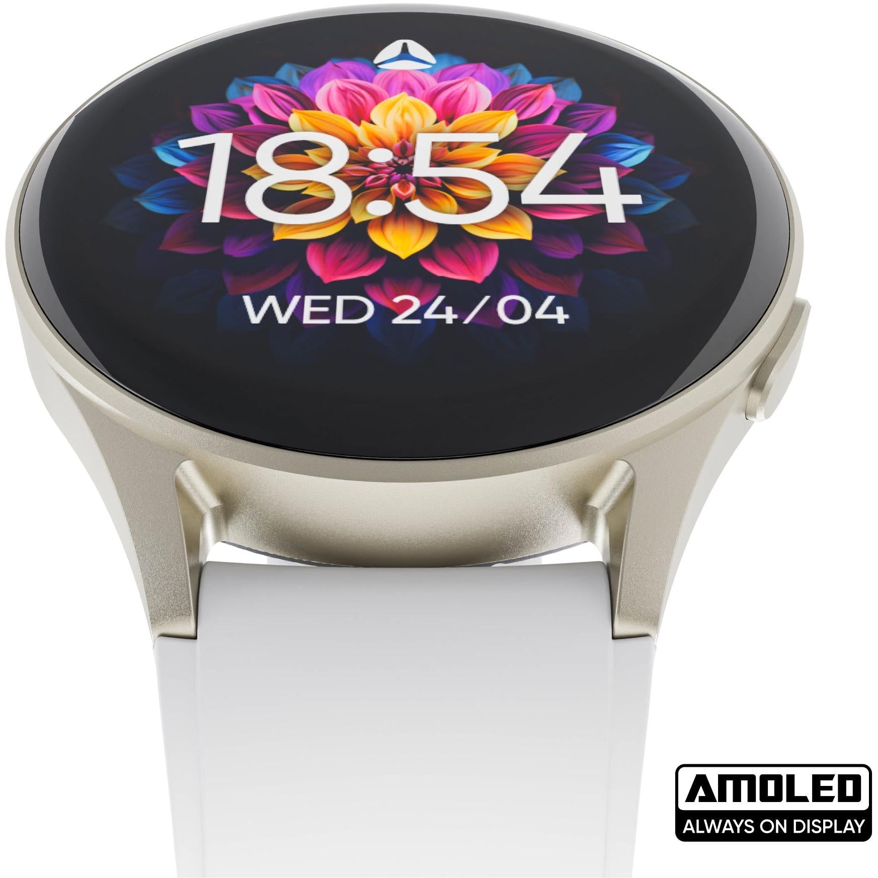 Ryze Gene Smart Watch (White with Mint Band)
