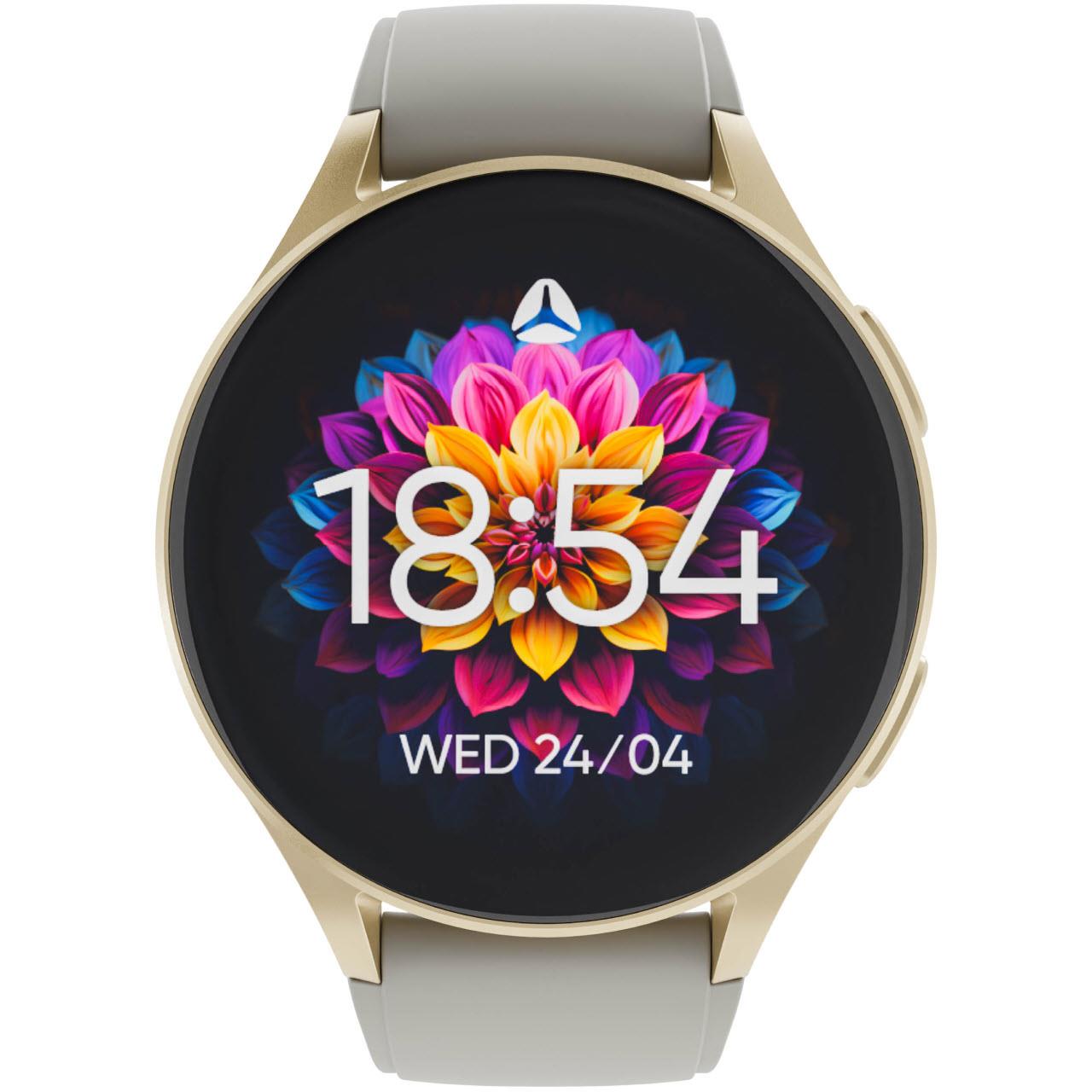 Ryze Gene Smart Watch (Slate Grey with Pink Band)