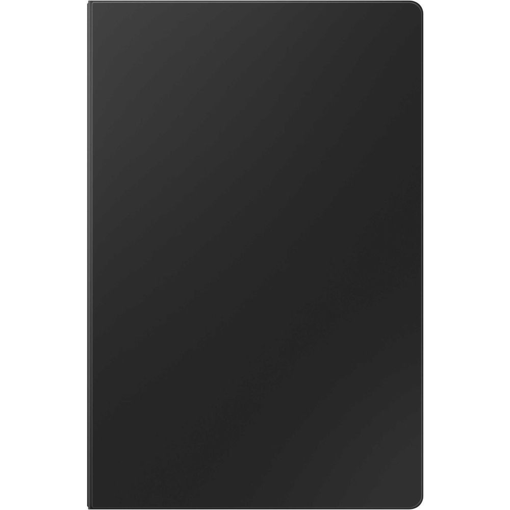 Black tablet keyboard cover with trackpad, closed back panel