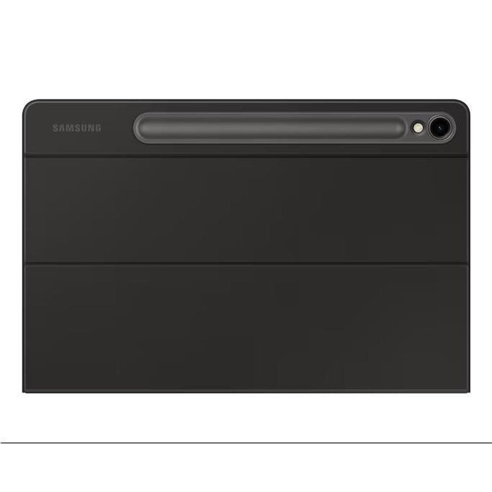 Black back cover with camera cutout and stylus slot, slim folio keyboard case