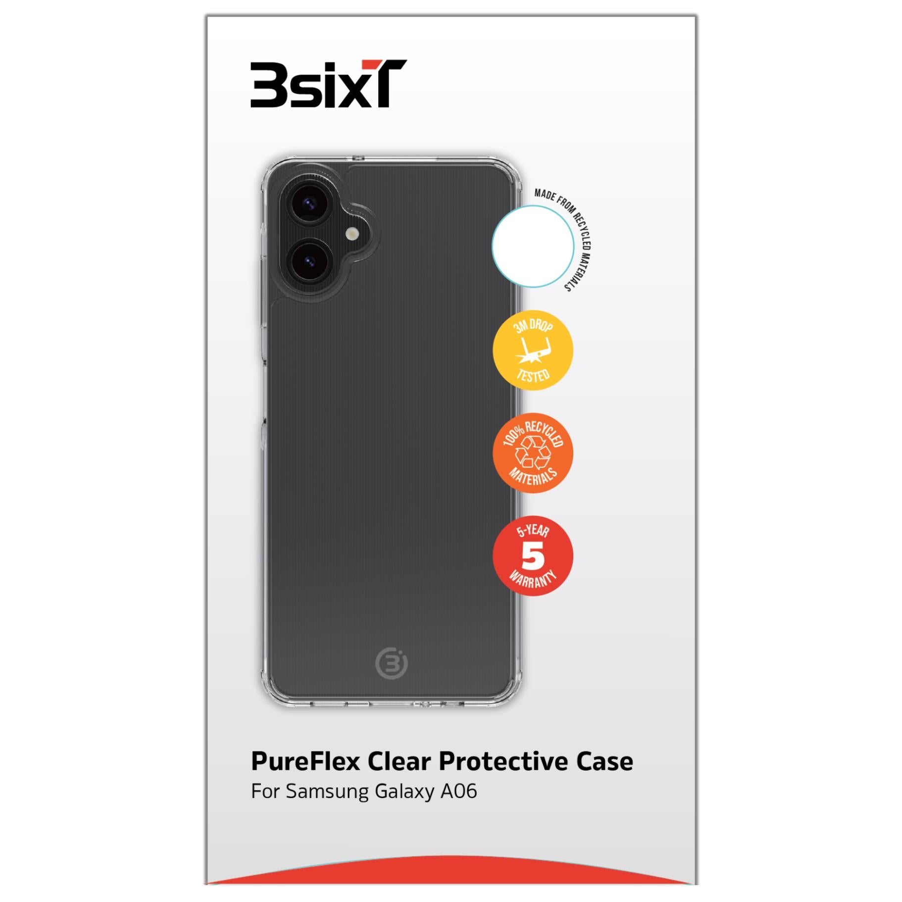 3sixT PureFlex Case for Samsung Galaxy A06 (Clear)