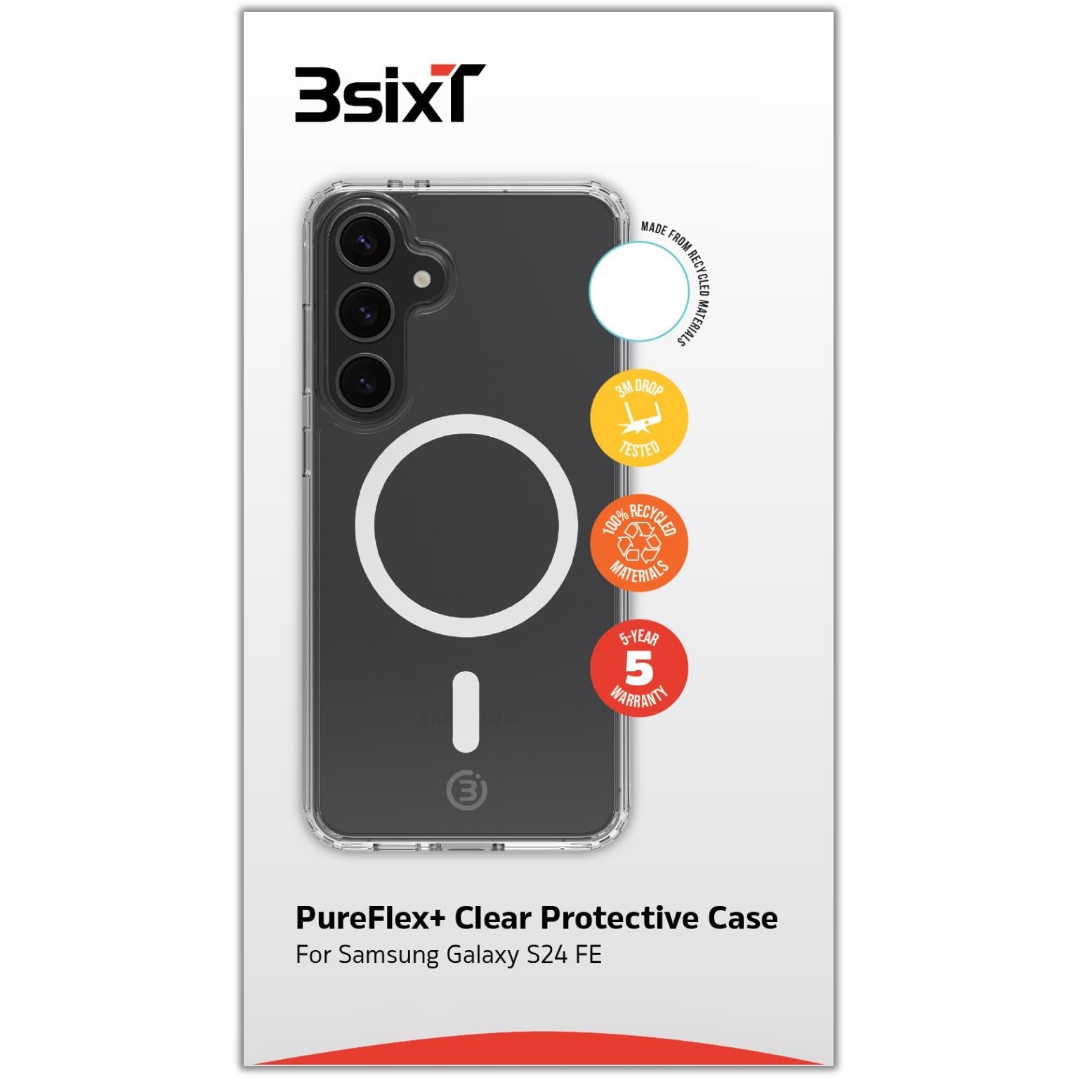 3sixT PureFlex Case for Samsung Galaxy S24 FE (Clear)
