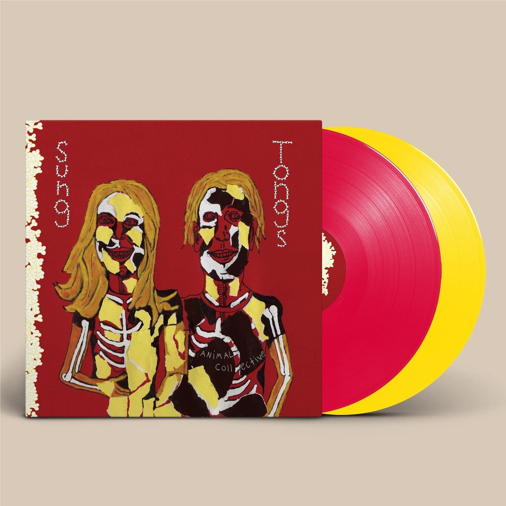Sung Tongs (20th Anniversary Opaque Canary Yellow/Transulcent Ruby Red Vinyl) - By:Animal Collective