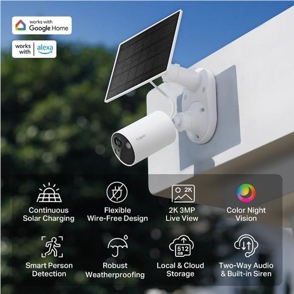 Tapo C410 Solar-Powered Security Camera Kit (3-Pack)