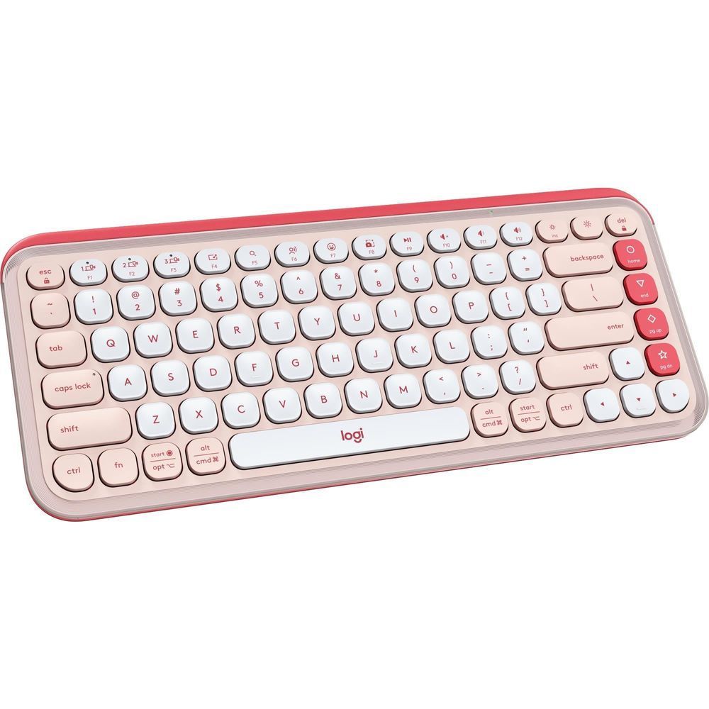 Logitech POP Icon Keys Wireless Keyboard (Rose) | TECH SUPPLY SHED