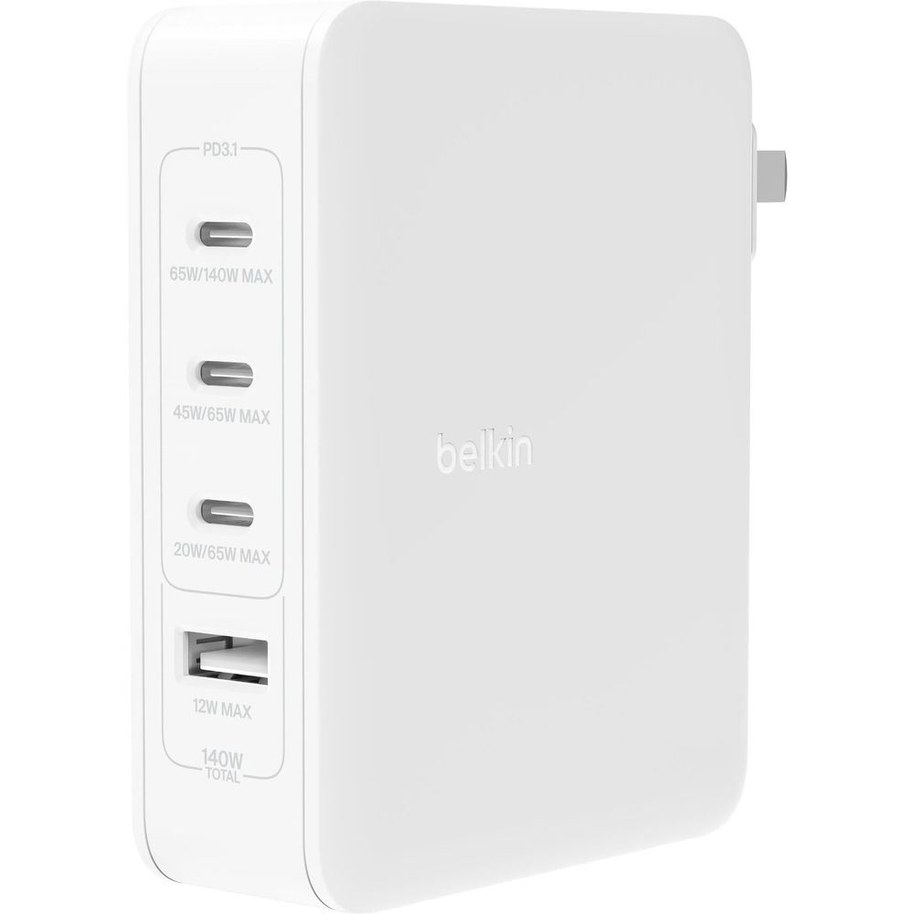 Belkin BoostCharge Pro 4-Port GaN 140W Travel Wall Charger