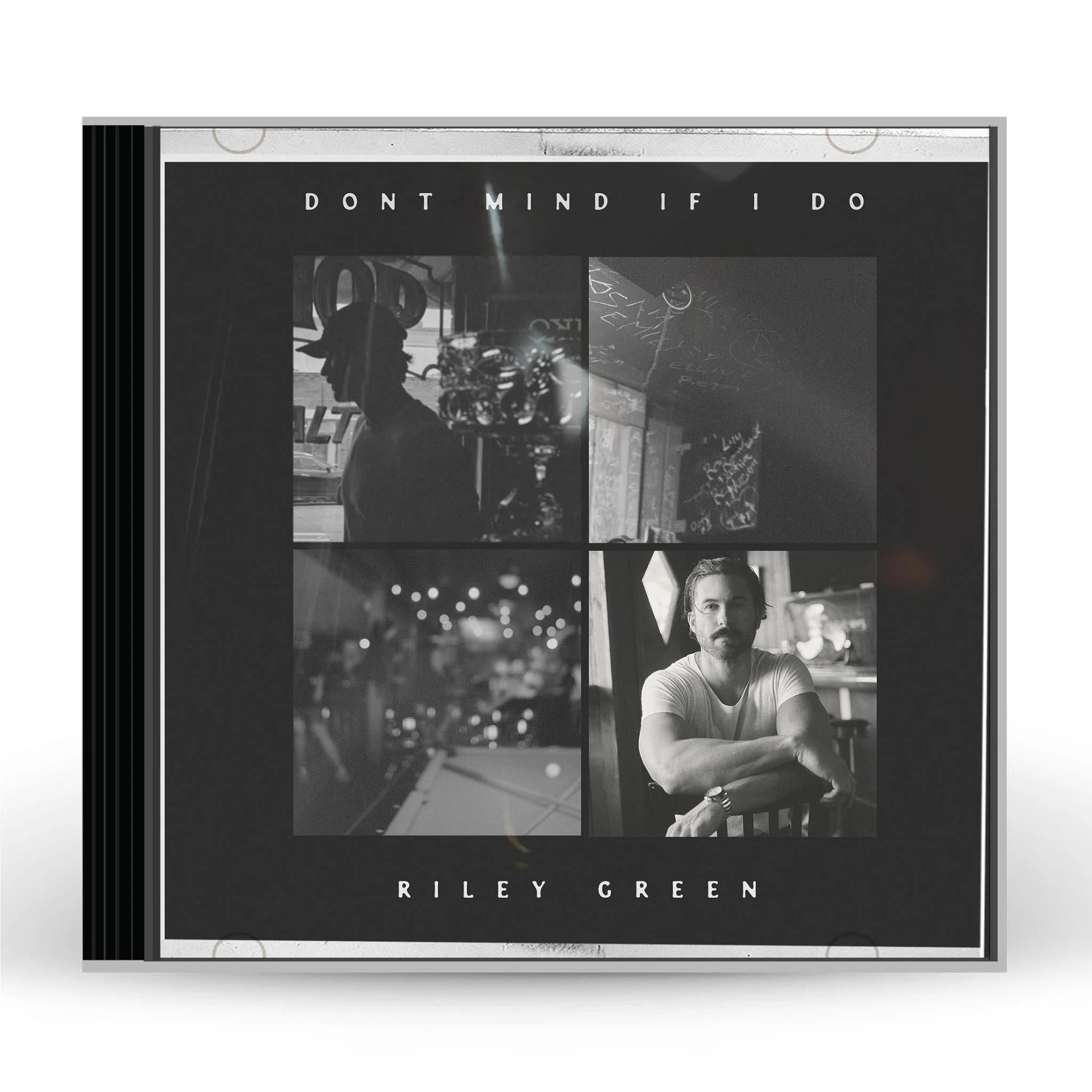 Riley Green album CD cover, black photo collage with title and artist name text