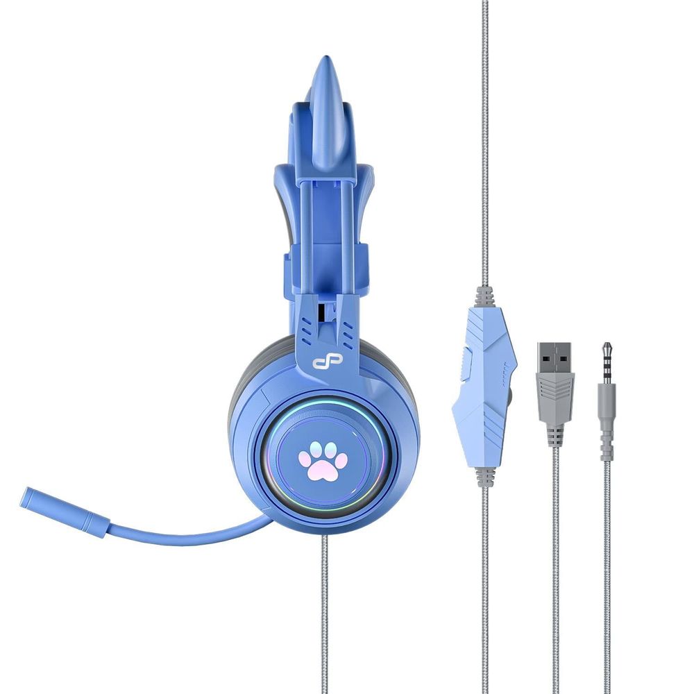 PowerPlay Cat RGB Gaming Headset (Blue)