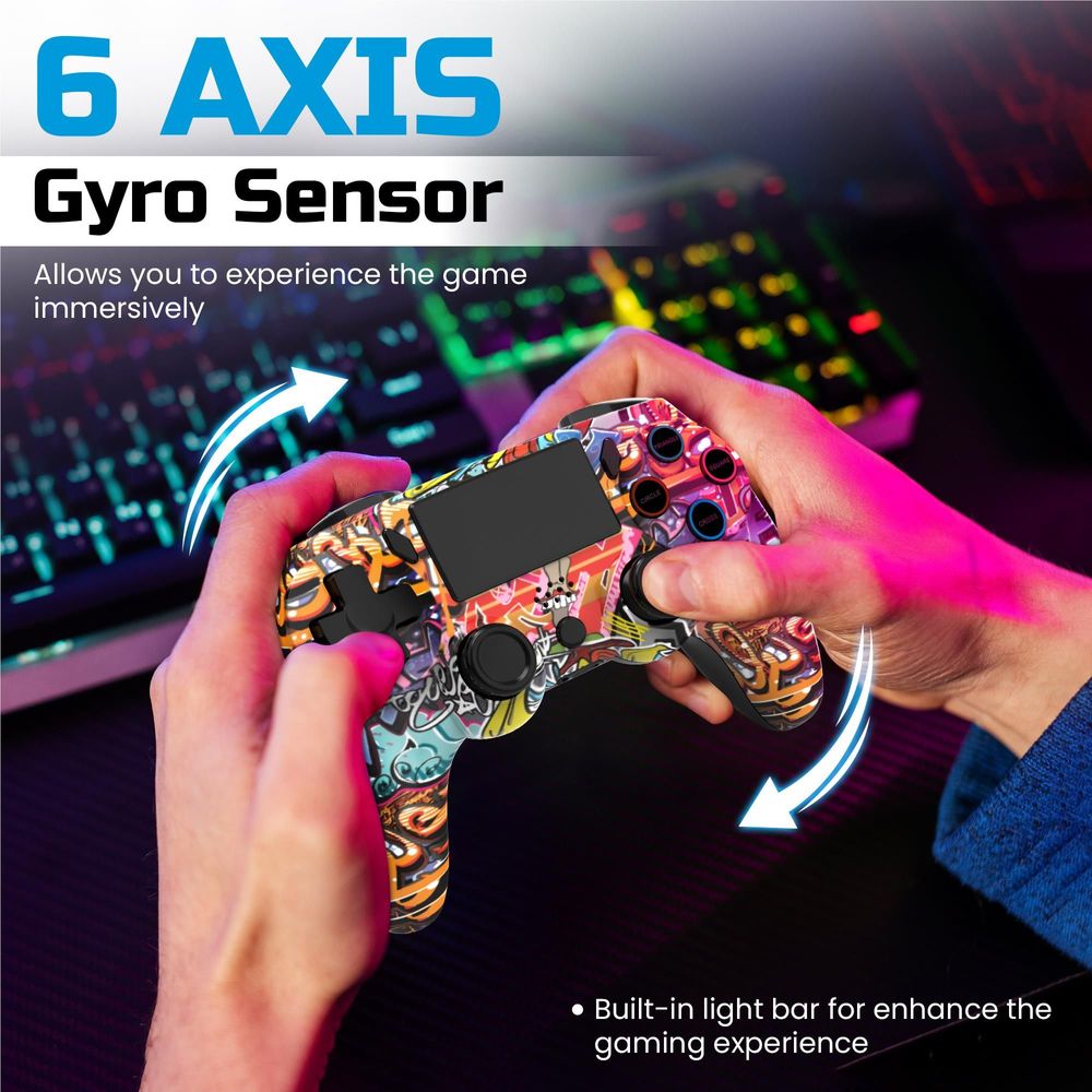 Playmax Wireless Controller V2 for PlayStation 4 (Graffiti)