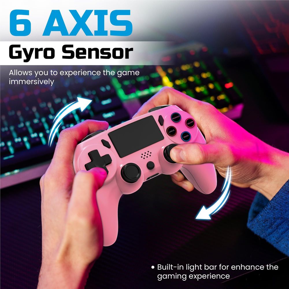 Playmax Wireless Controller V2 for PlayStation 4 (Pink)