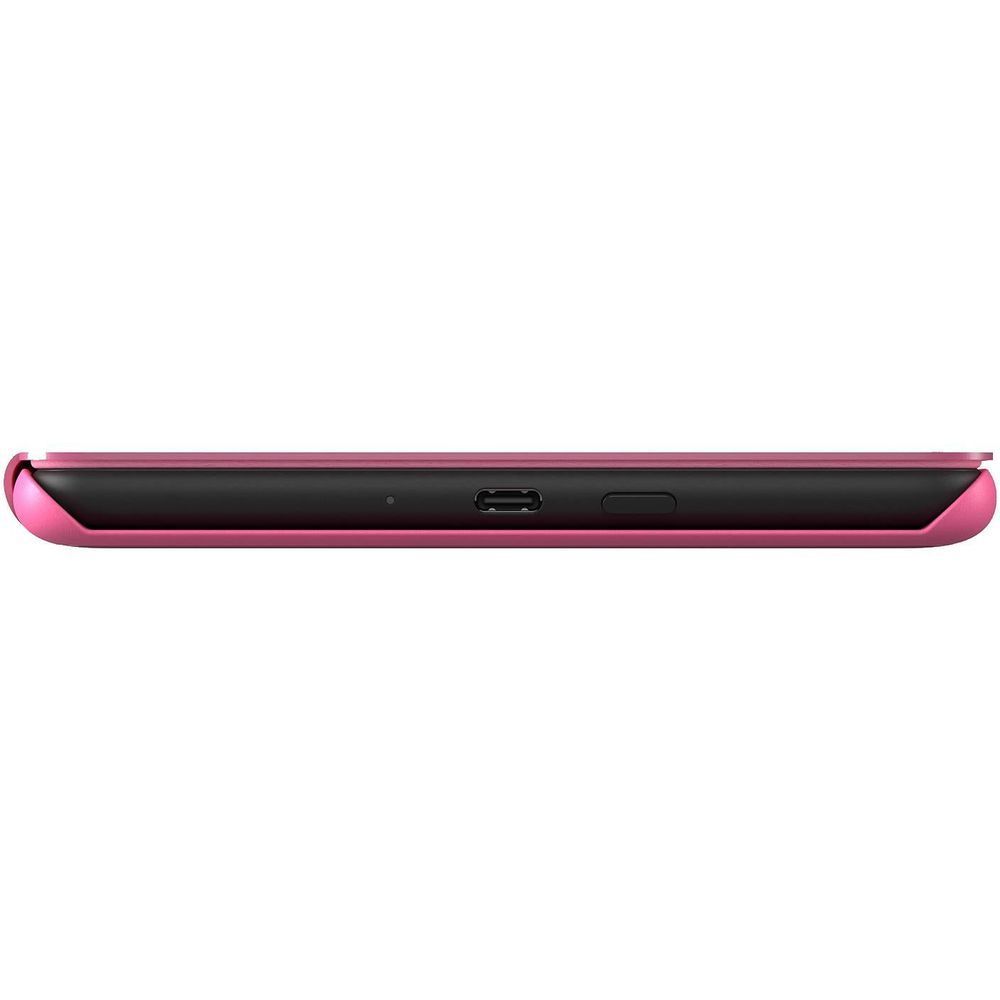Raspberry leather cover side view with cutouts and edge protection