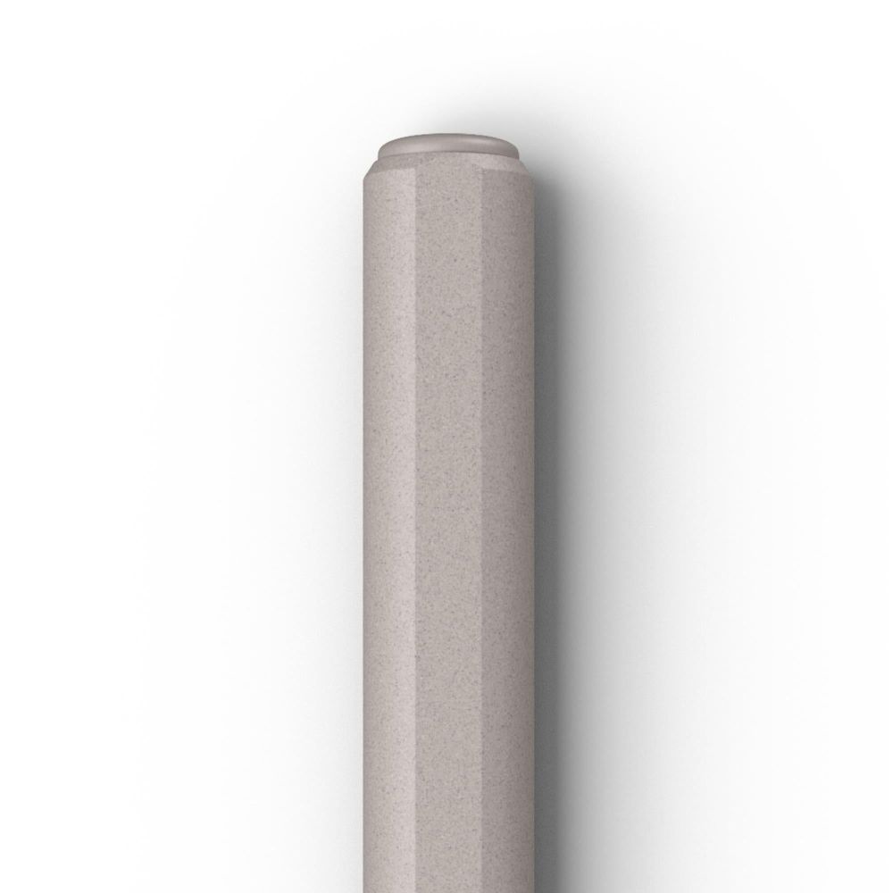 Warm grey marker body with rounded cap