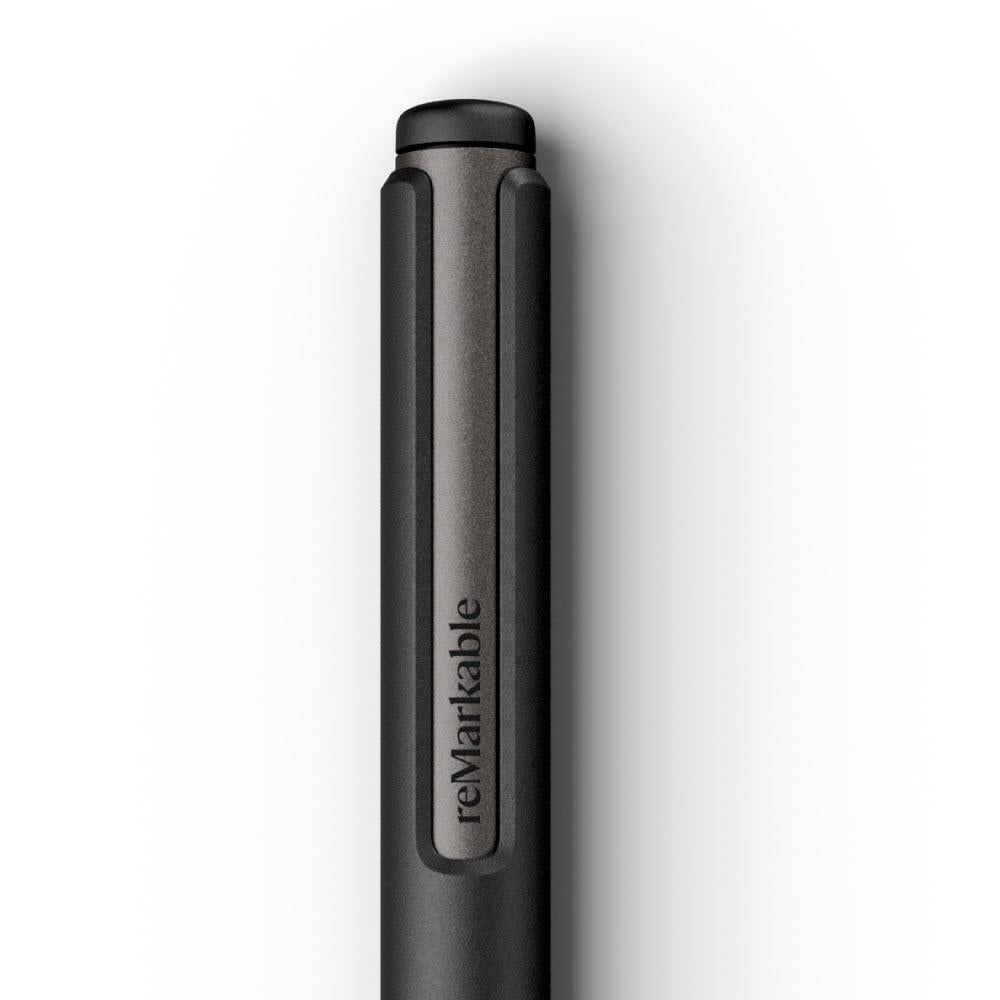 Warm black marker body with reMarkable logo