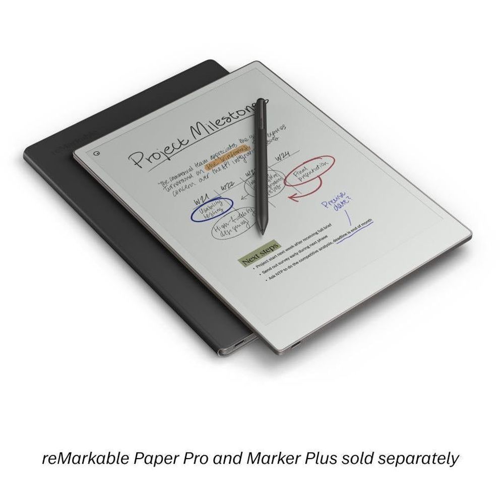 Black leather folio cover open, showing inner sheet and stitched pocket