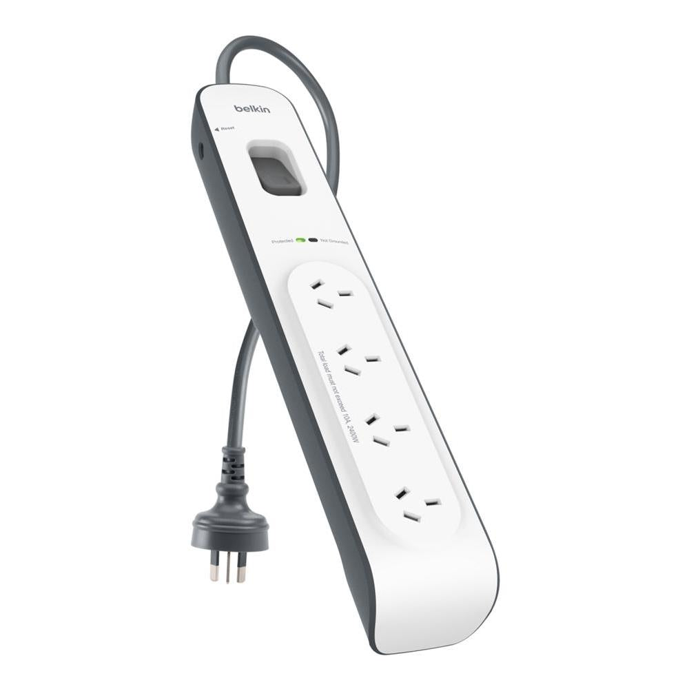 Belkin SurgeMaster Surge Protection Strip [2m Cord] (4-outlet)