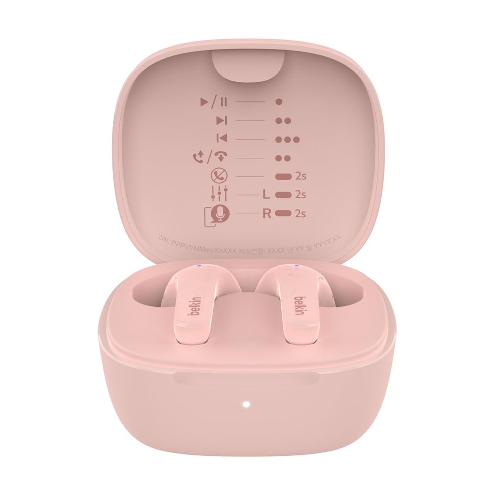 Belkin SoundForm Motion 2 True Wireless Headphones (Pink)