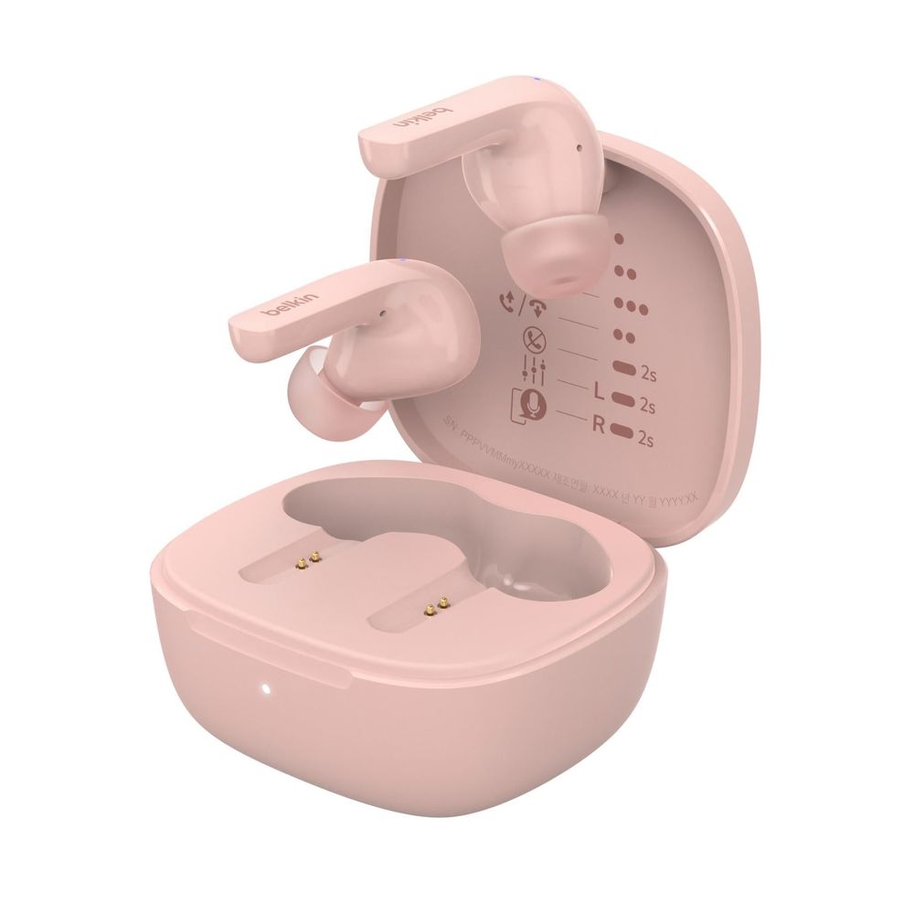 Belkin SoundForm Motion 2 True Wireless Headphones (Pink)