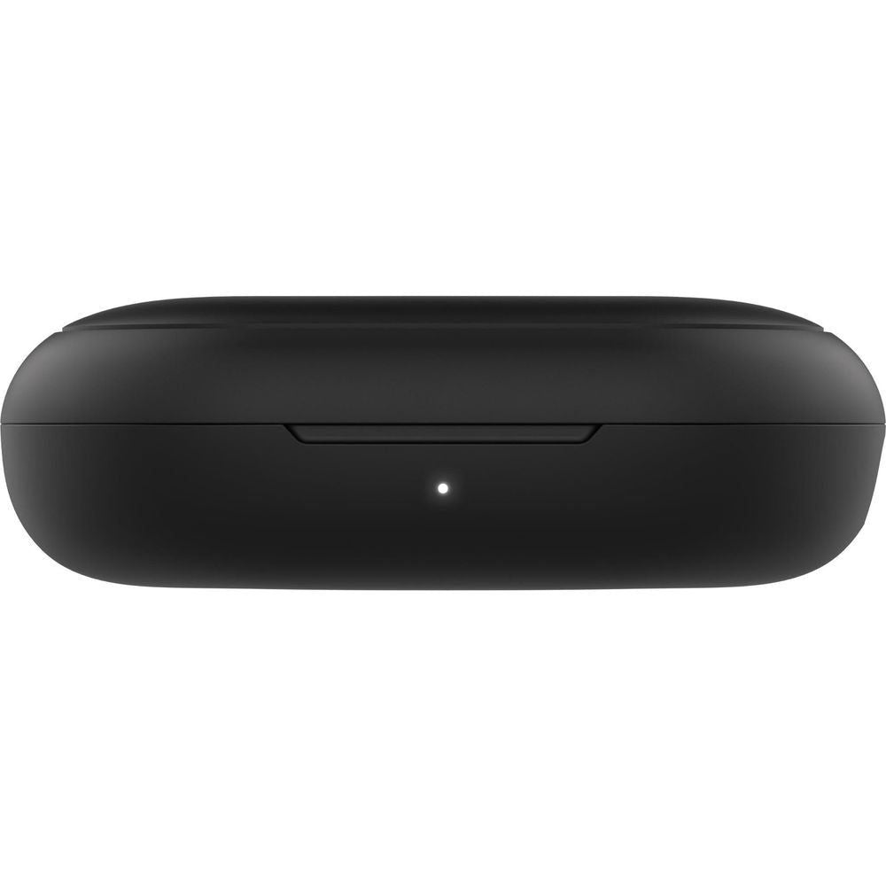 Black charging case for open-ear true wireless earbuds
