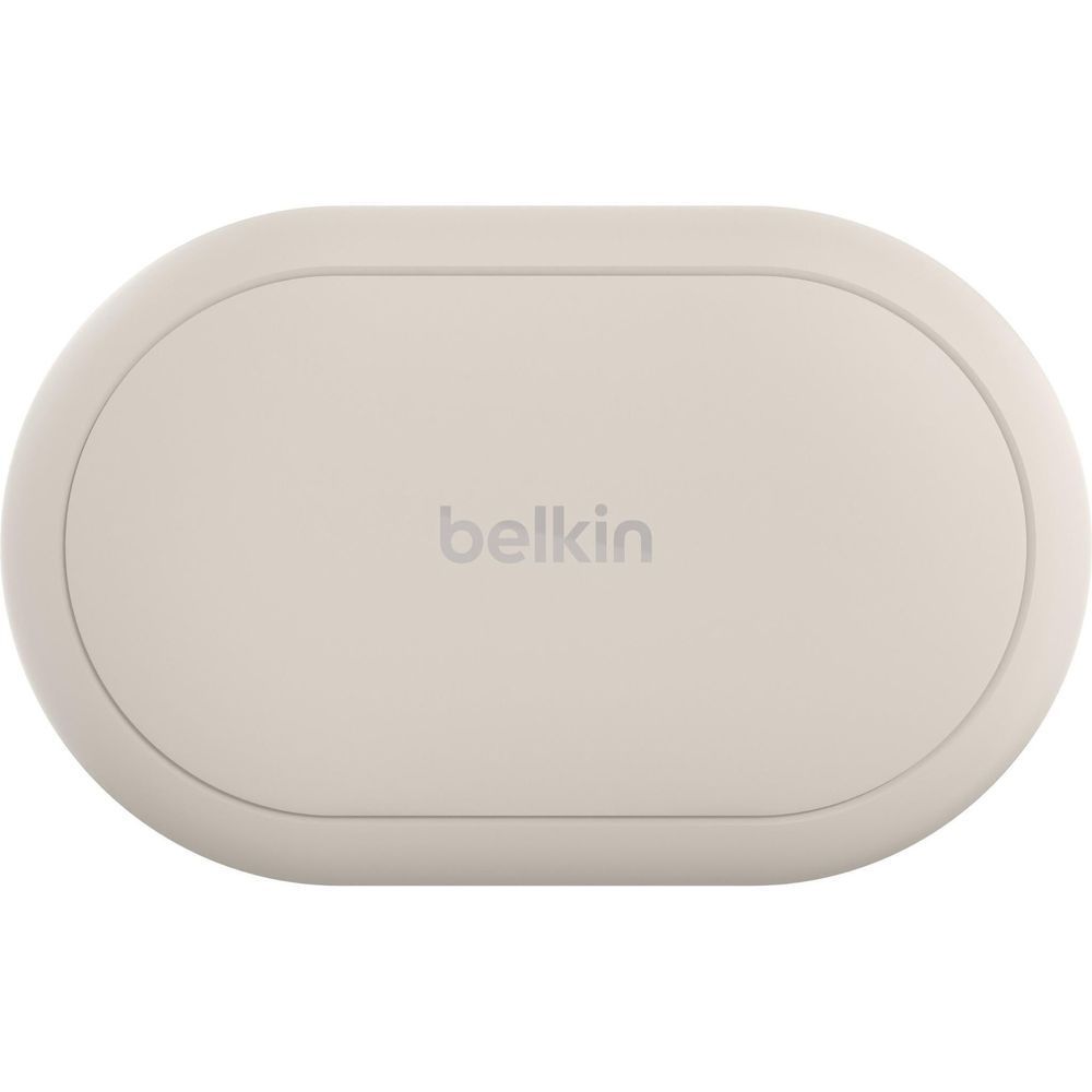 Sand charging case back with belkin logo