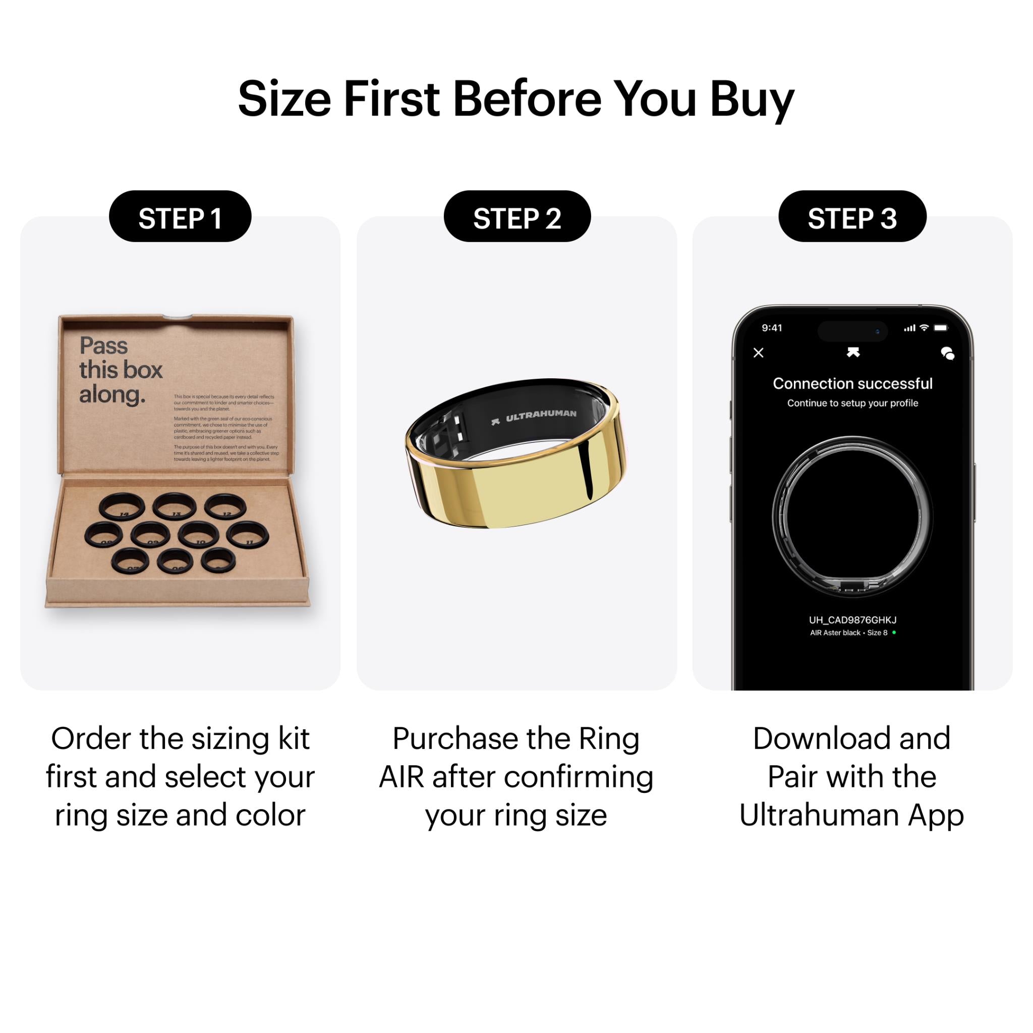 Ultrahuman Ring AIR (Bionic Gold)