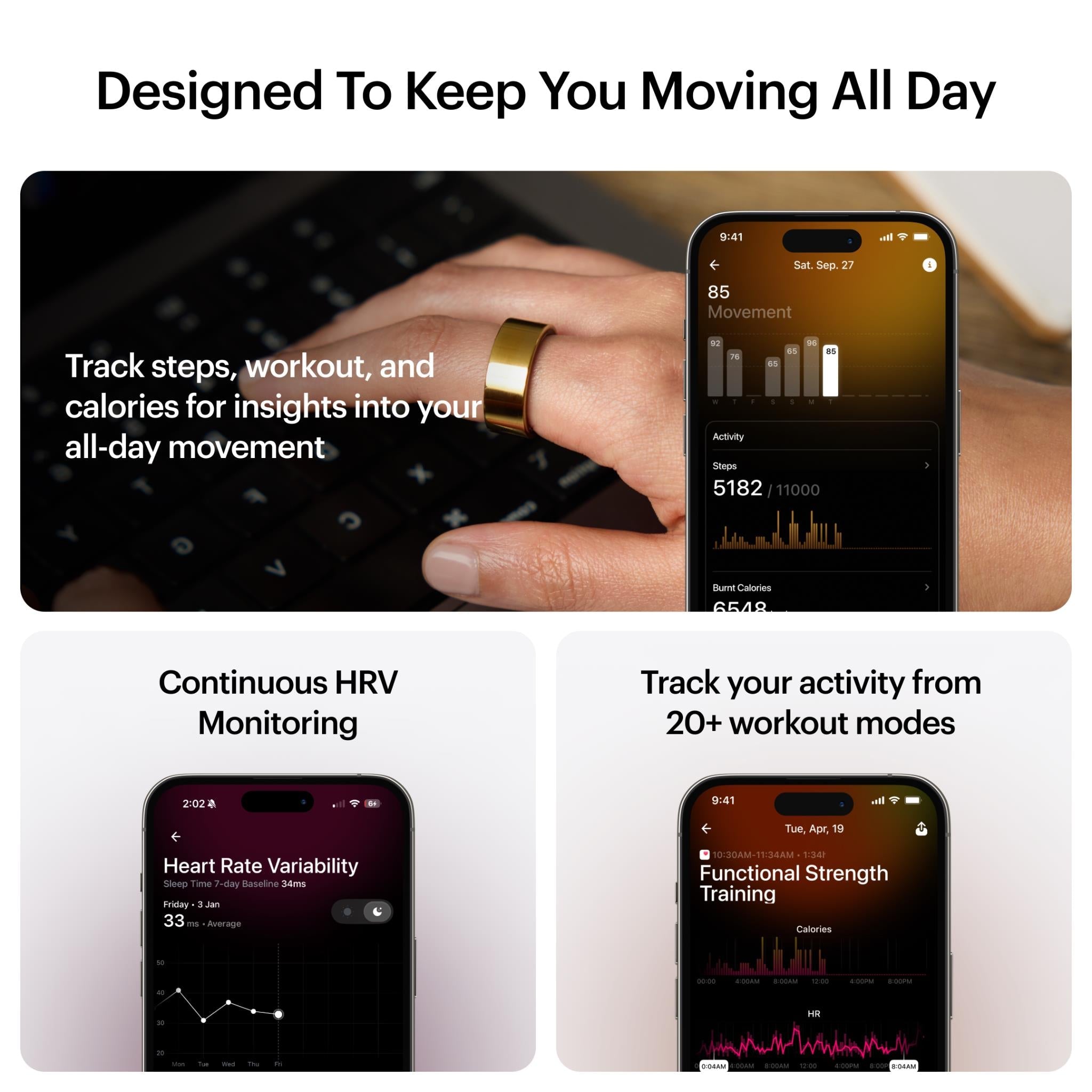 Ultrahuman Ring AIR (Bionic Gold)