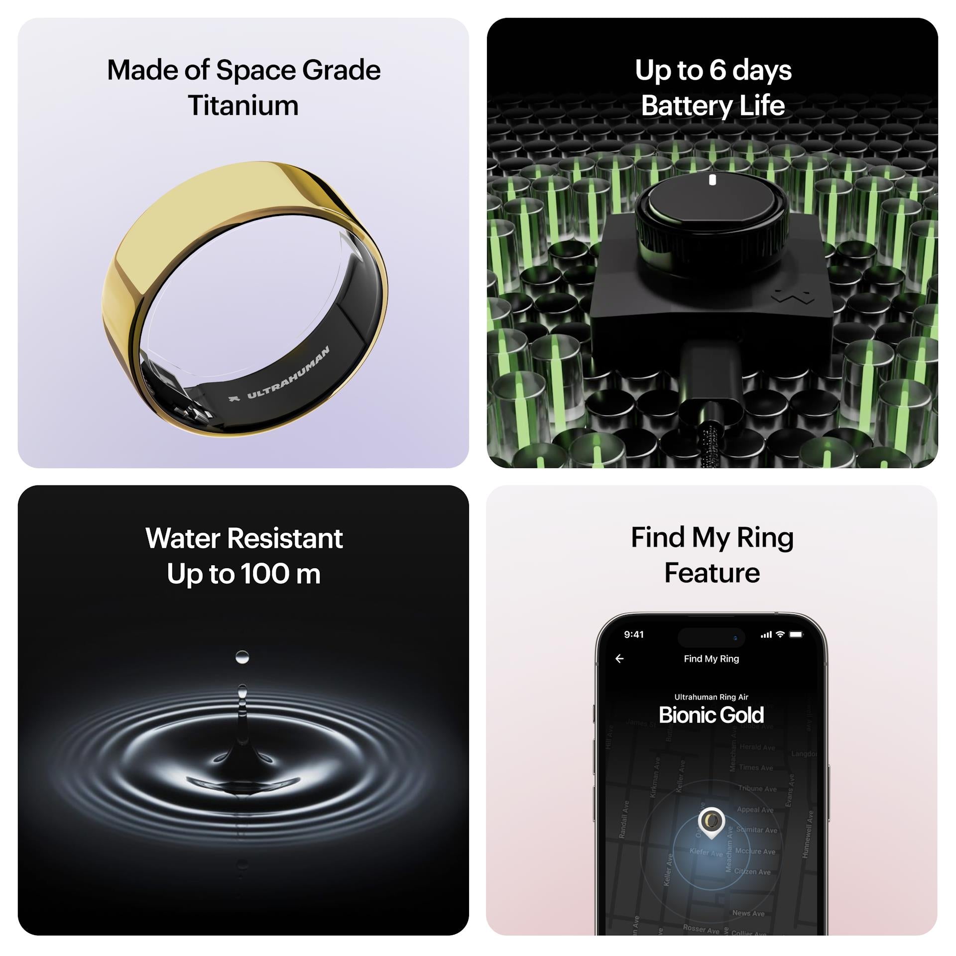 Ultrahuman Ring Air smart ring in Bionic Gold, size 7, image 7 - Smart Rings at Tech Supply Shed NZ