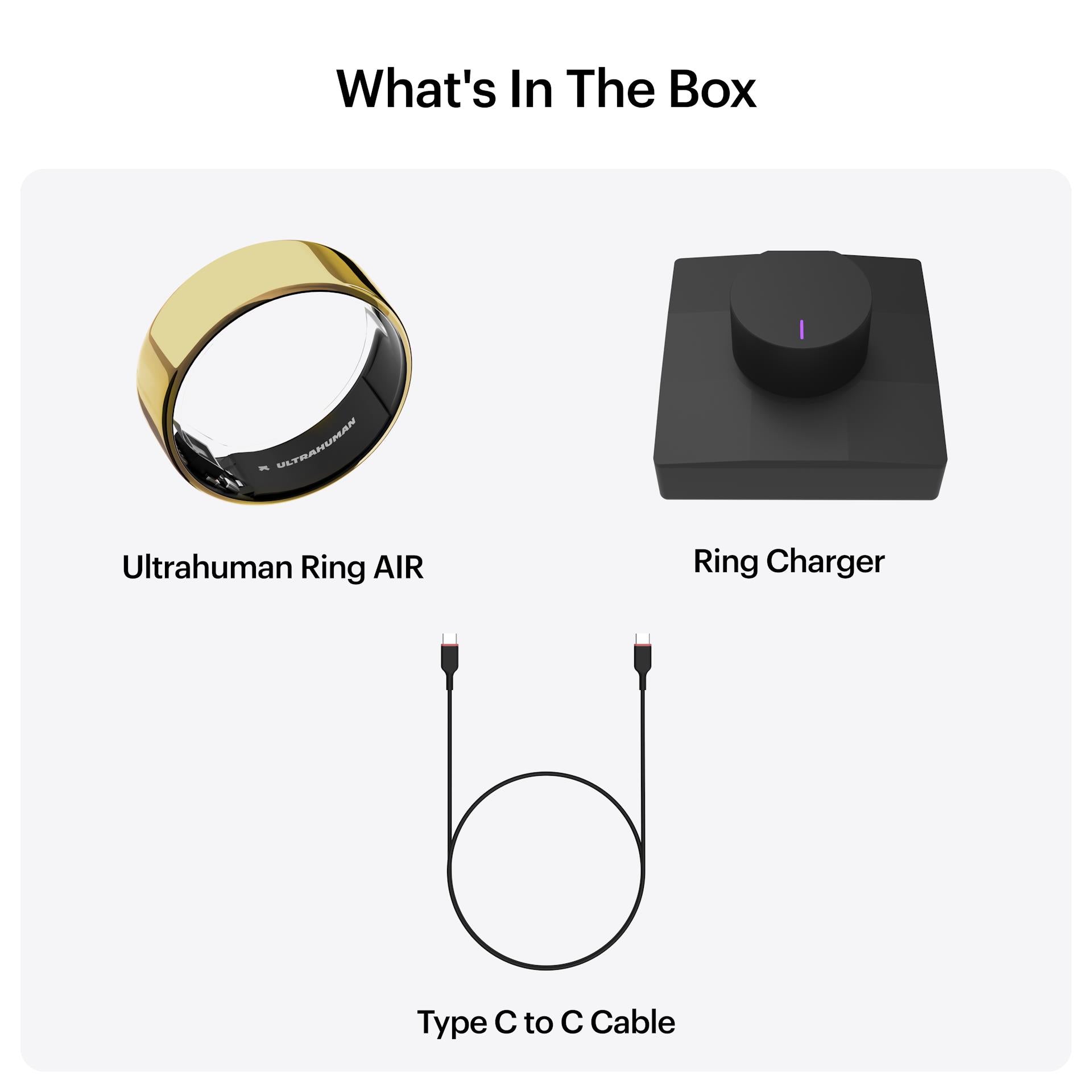 Ultrahuman Ring Air smart ring in Bionic Gold, size 11, image 9 - Smart Rings at Tech Supply Shed NZ