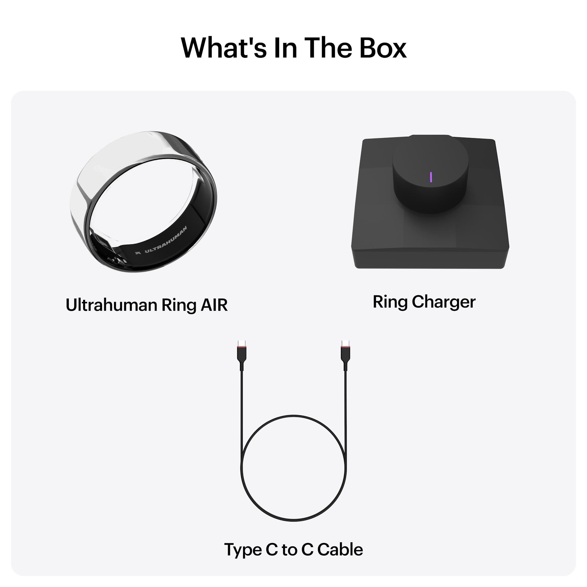Ultrahuman Ring Air smart ring in silver, size 6, image 9 - Smart Rings at Tech Supply Shed NZ