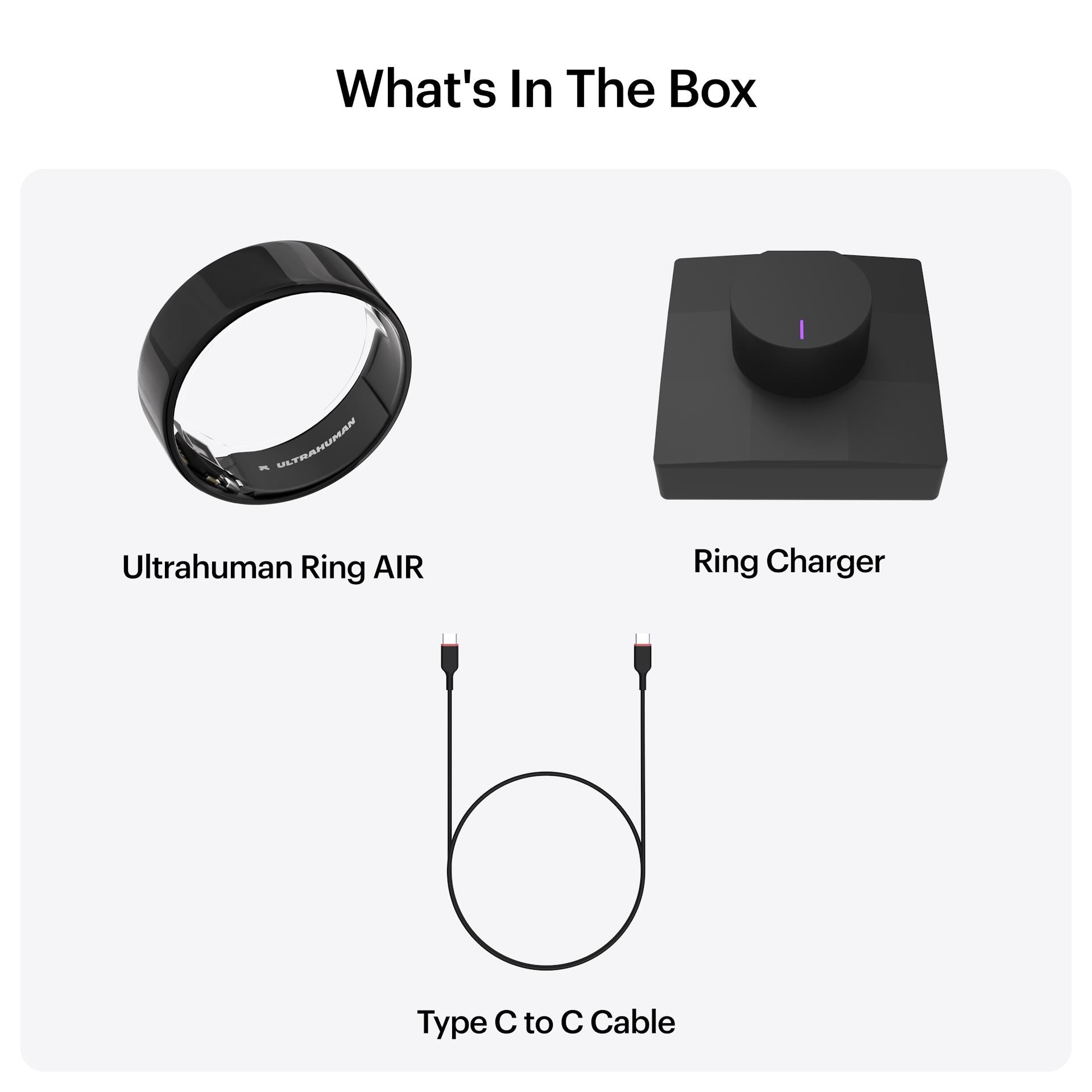Ultrahuman Ring Air smart ring in Aster Black, size 7, image 9 - Smart Rings at Tech Supply Shed NZ