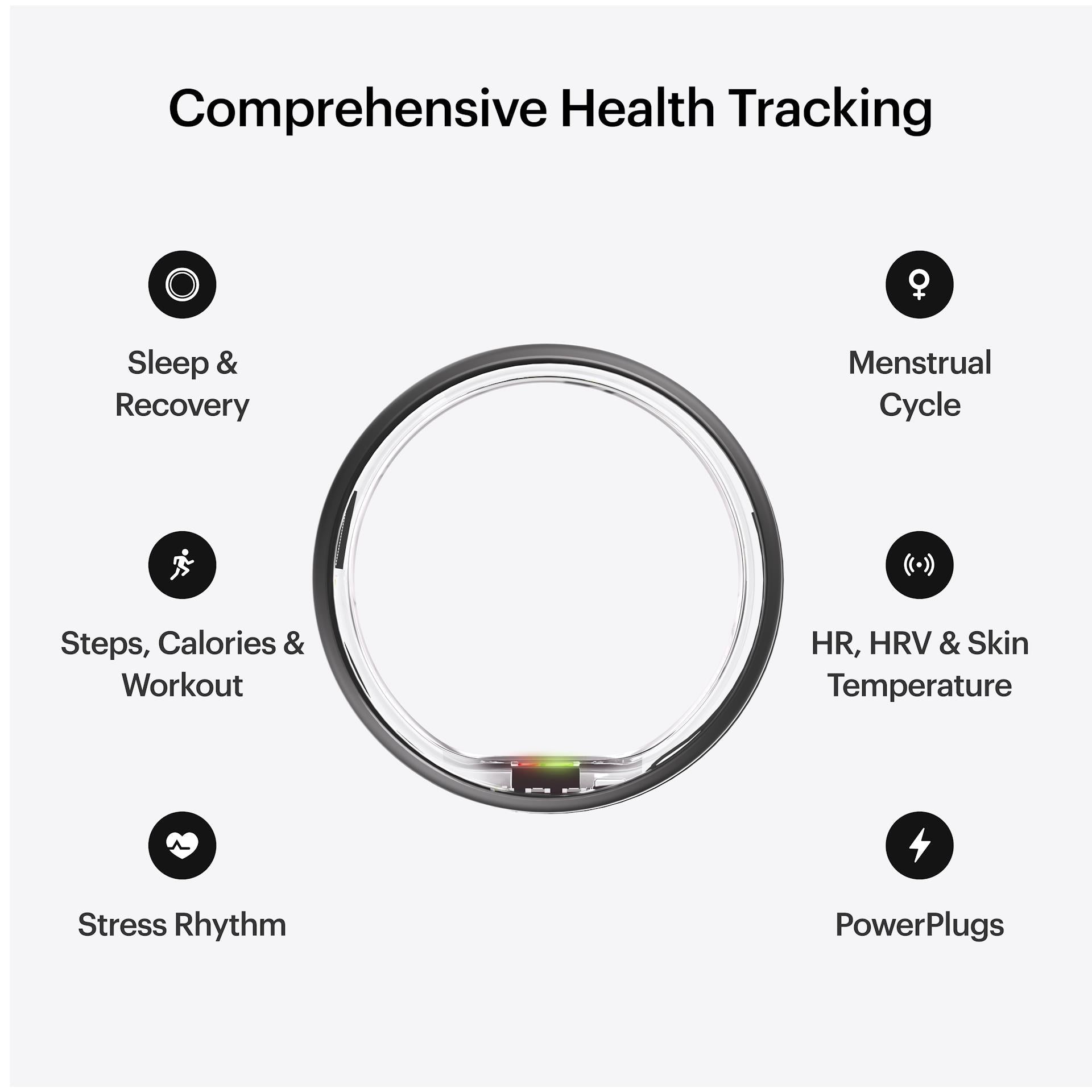 Ultrahuman Ring Air smart ring in matte grey, size 6, image 3 - Smart Rings at Tech Supply Shed NZ