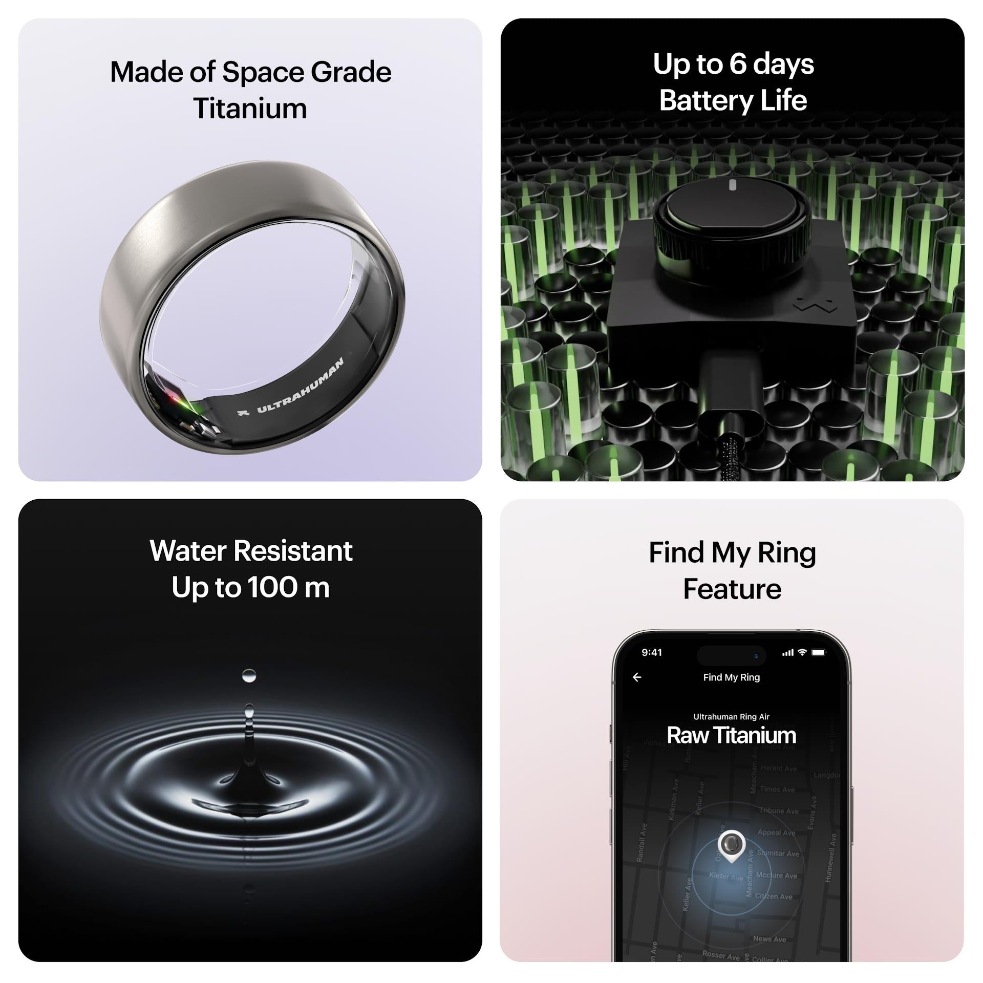 Ultrahuman Ring AIR smart ring in Titanium, size 12, image 7 - Smart Rings at Tech Supply Shed NZ