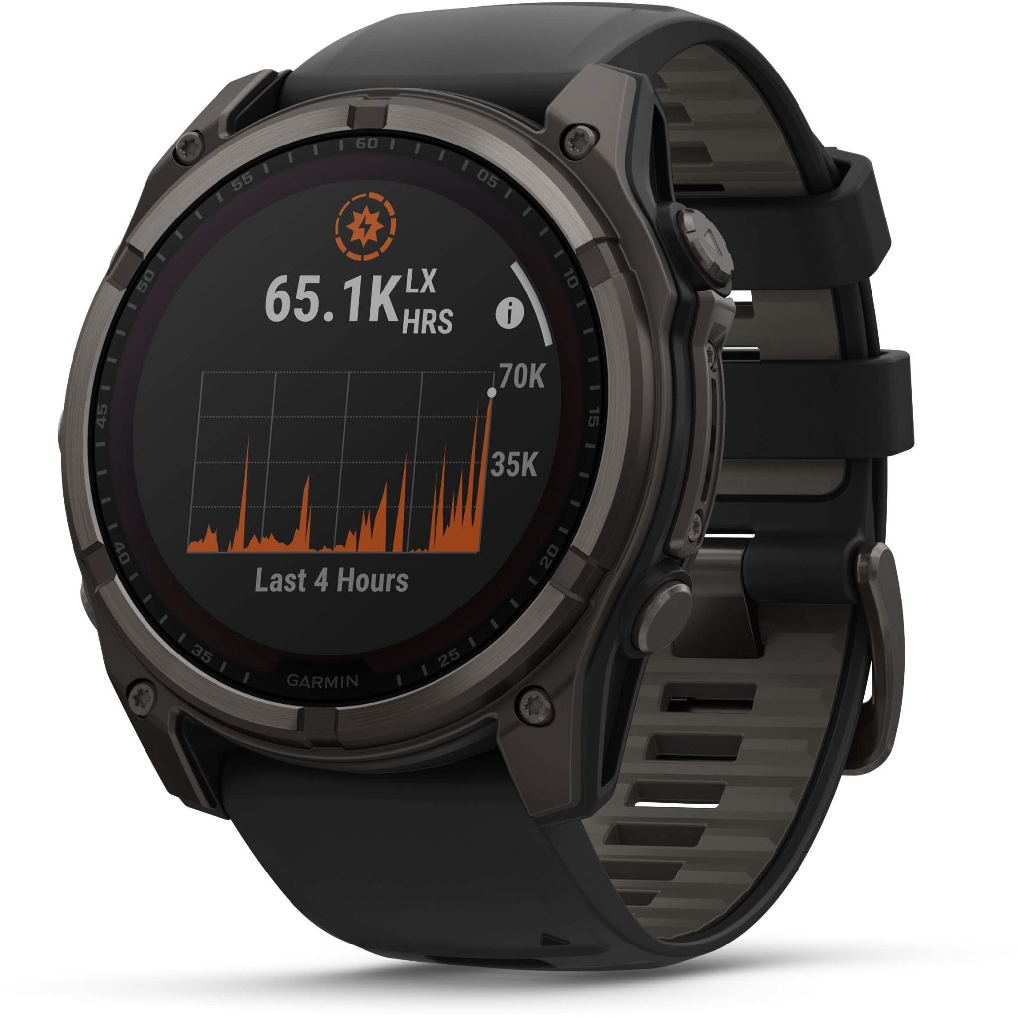 Garmin fenix 8 51mm SOLAR Sapphire Edition Carbon Grey Titanium with Black + Pebble Grey Band