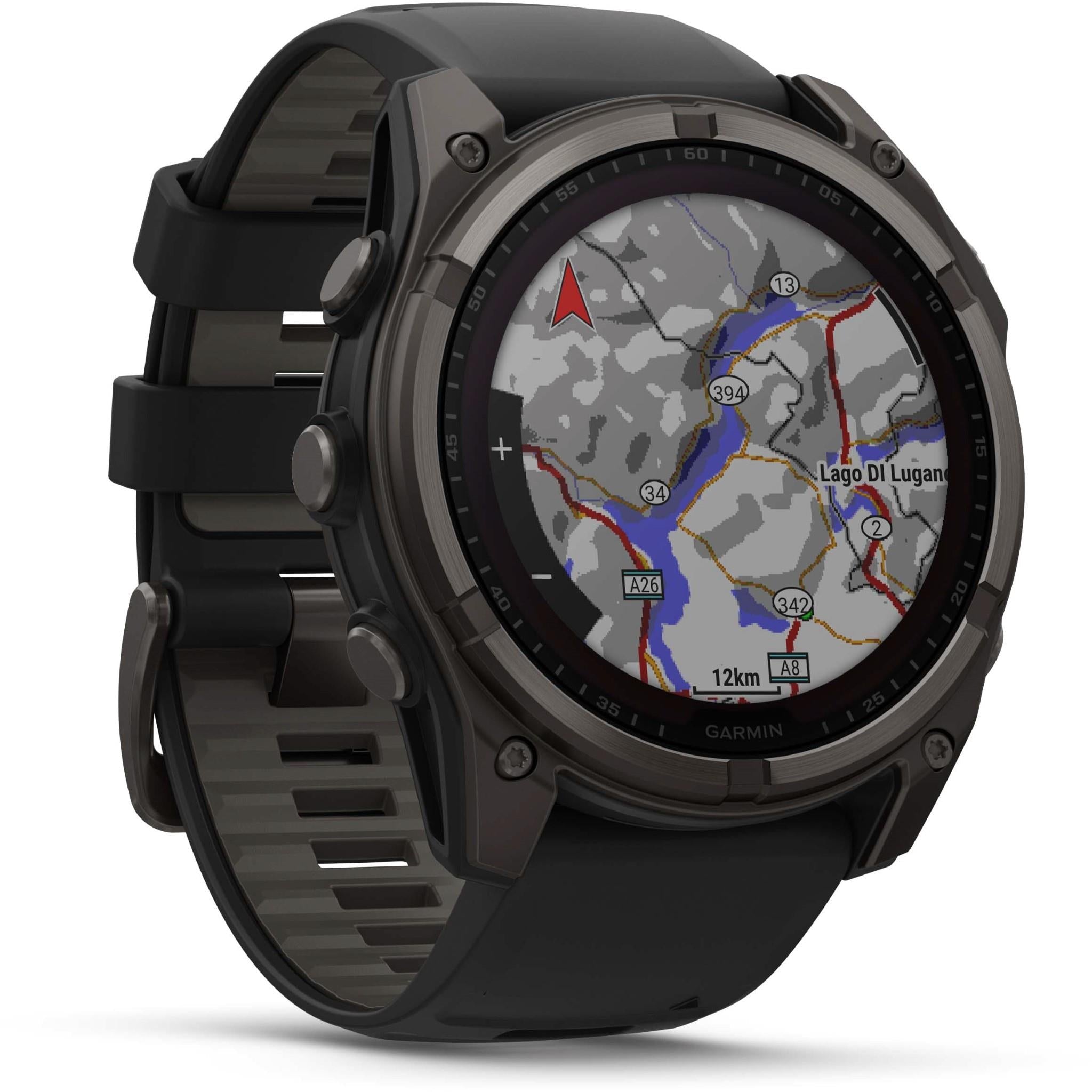 Garmin fenix 8 51mm SOLAR Sapphire Edition Carbon Grey Titanium with Black + Pebble Grey Band