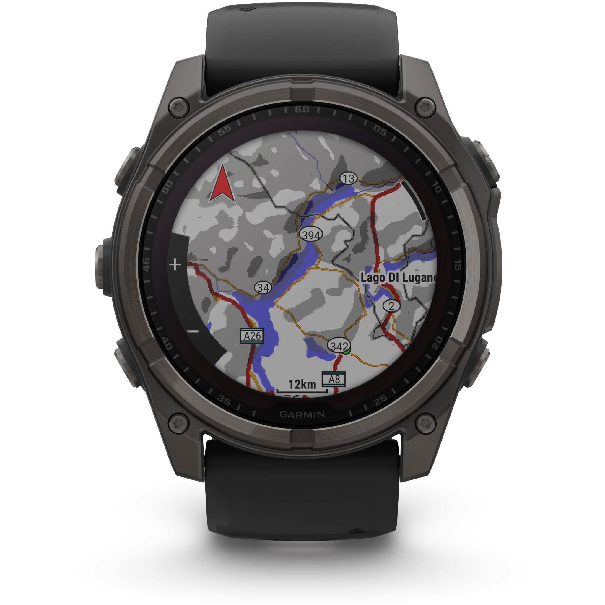 Garmin fenix 8 51mm SOLAR Sapphire Edition Carbon Grey Titanium with Black + Pebble Grey Band
