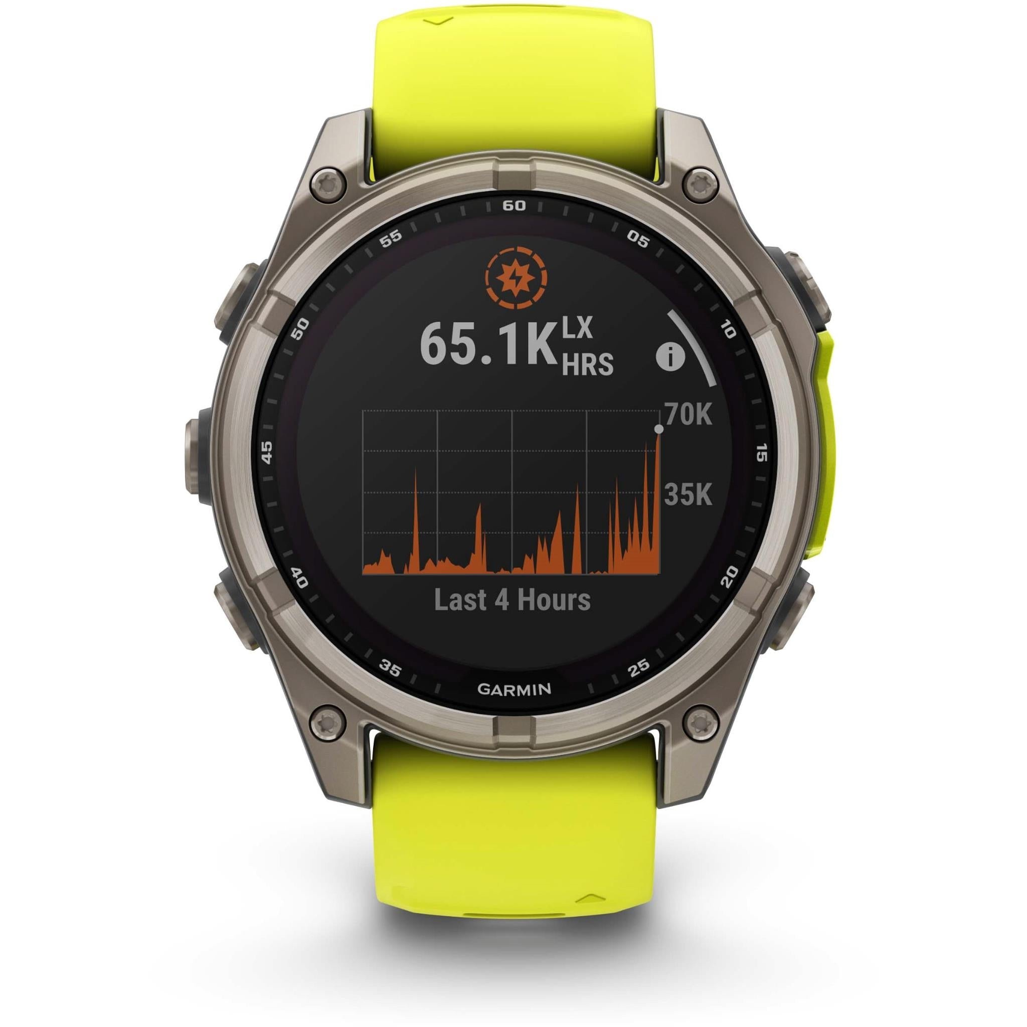Garmin fenix 8 47mm SOLAR Sapphire Edition Bare Titanium with Amp Yellow + Graphite Band