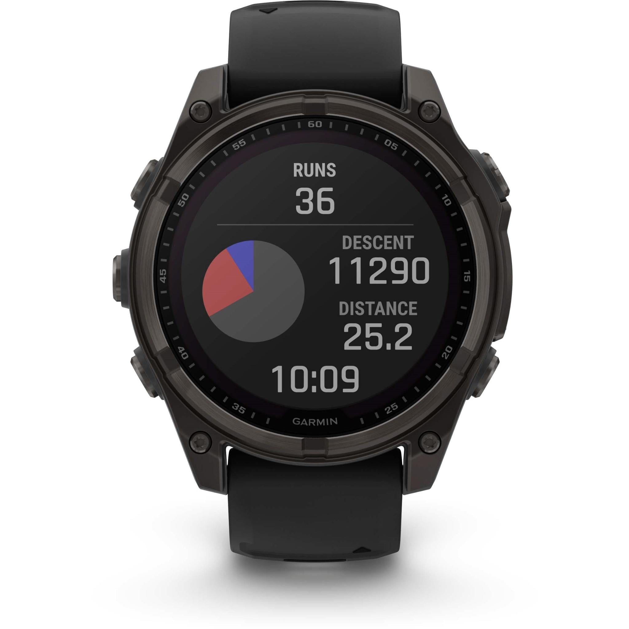 Garmin fenix 8 47mm SOLAR Sapphire Edition Carbon Grey Titanium with Black + Pebble Grey Band
