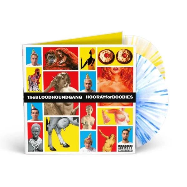 Hooray For Boobies 25th Anniversary (White Blue Yellow Splatter Vinyl) - By:Bloodhound Gang