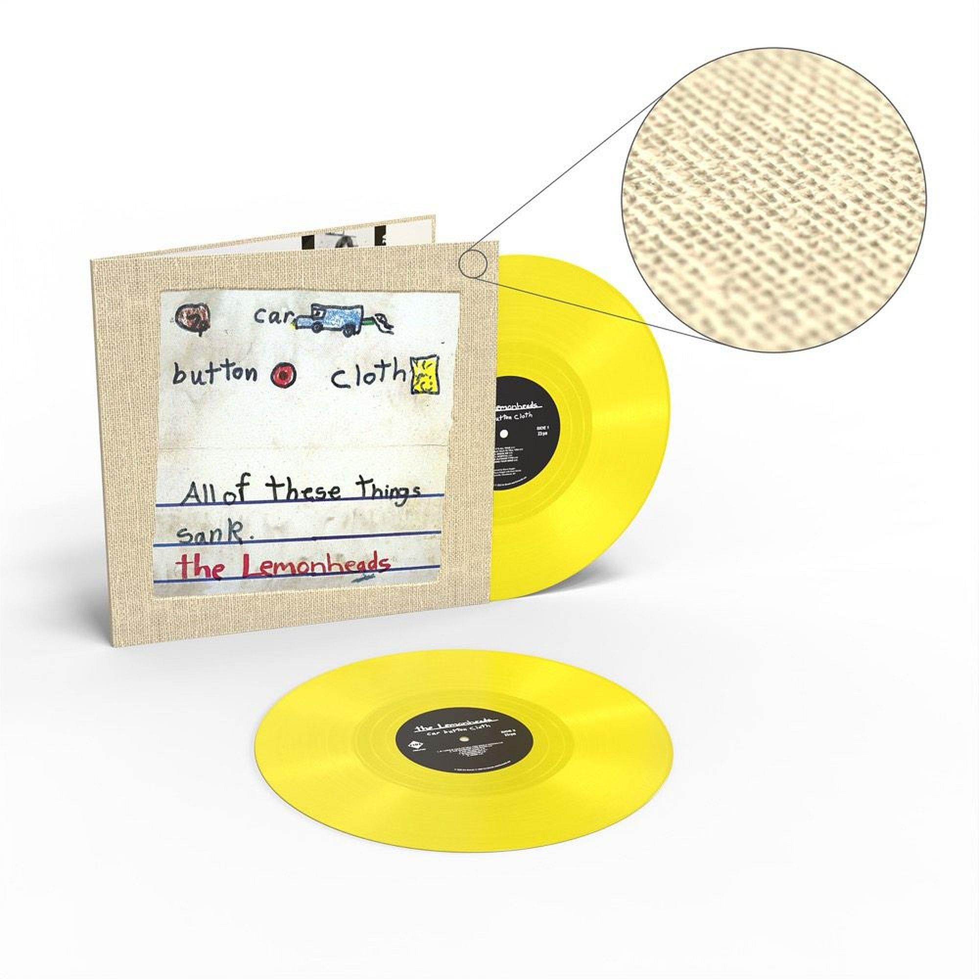 Car Button Cloth (Deluxe Expanded Clothbound Edition Yellow Vinyl) - By:The Lemonheads