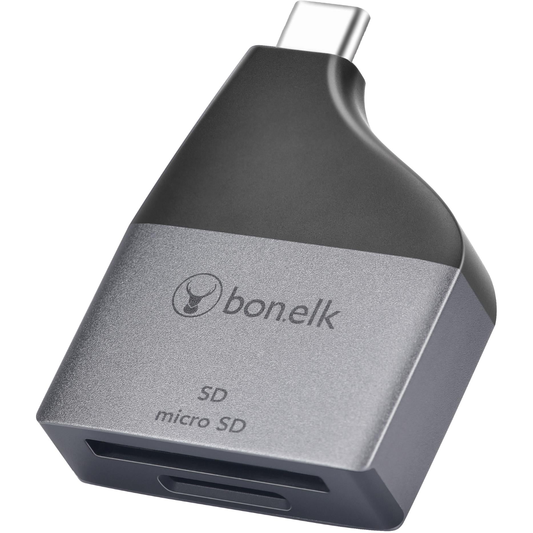 Bonelk USB-C to microSD/SD Card Reader (Grey)
