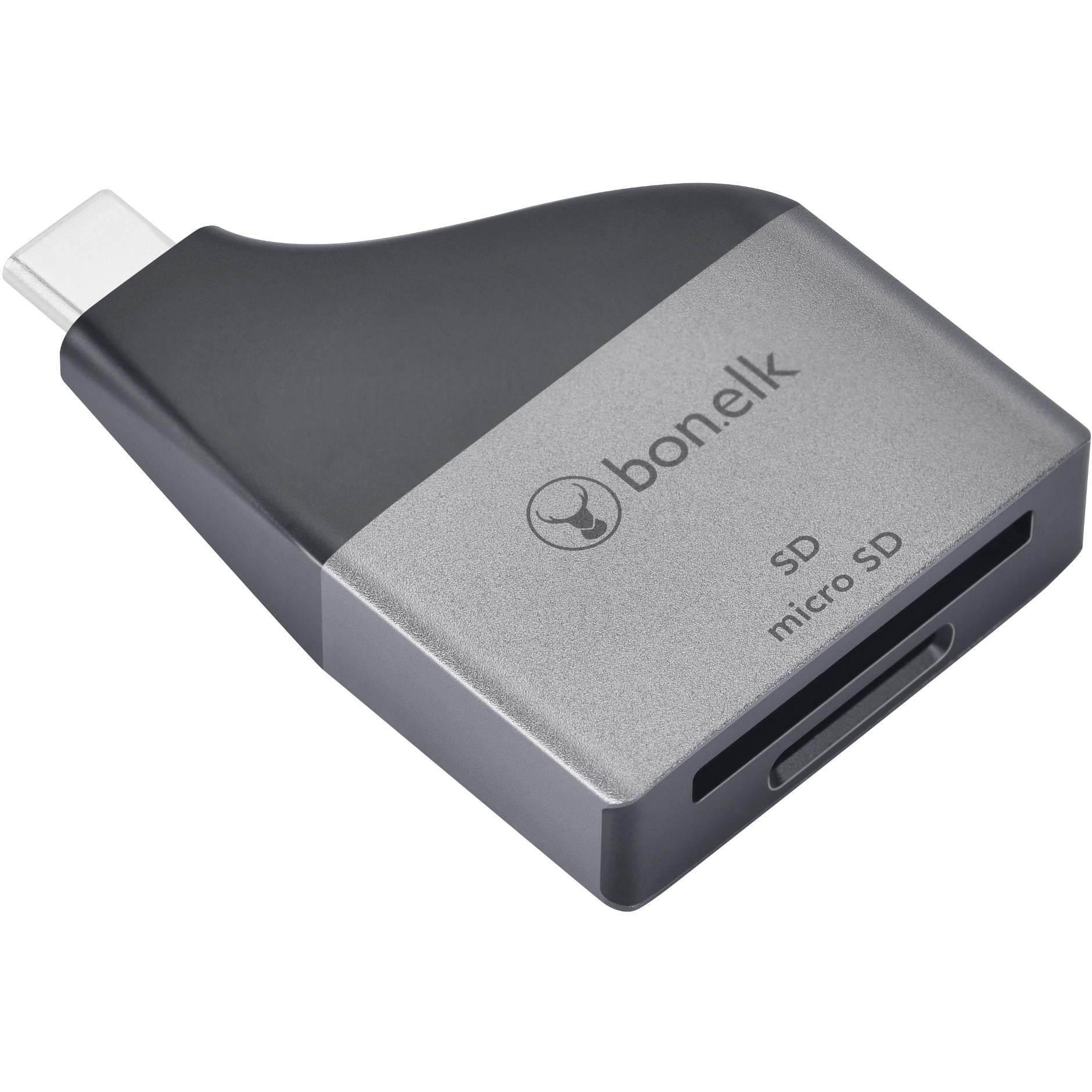 Bonelk USB-C to microSD/SD Card Reader (Grey)