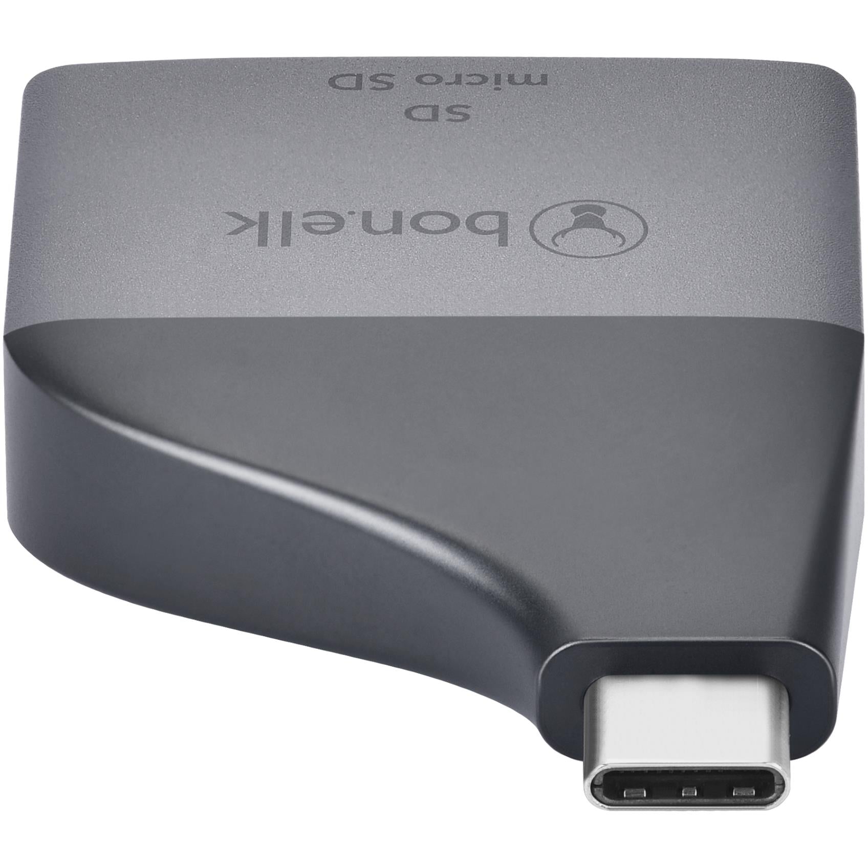 Bonelk USB-C to microSD/SD Card Reader (Grey)