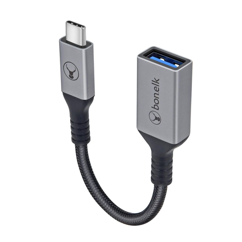 Bonelk Long-life USB-C to USB-A Adapter (15cm)