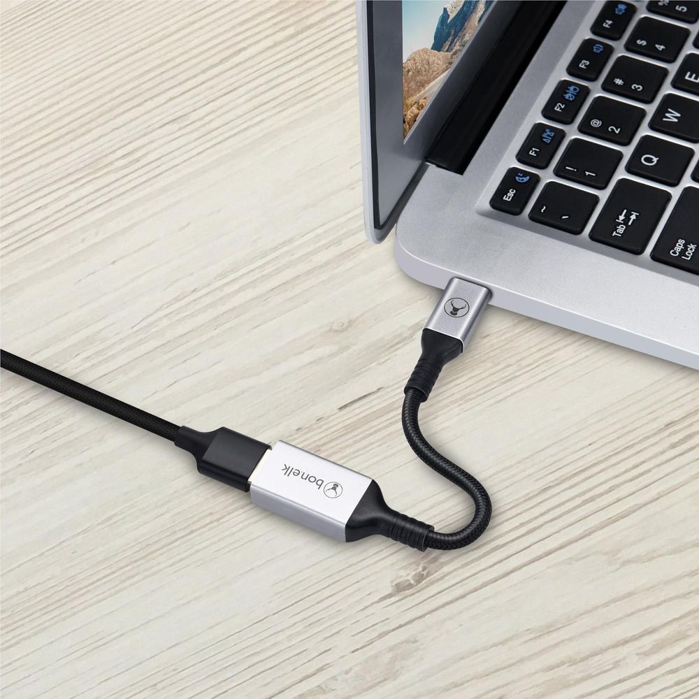 Bonelk Long-life USB-C to USB-A Adapter (15cm)