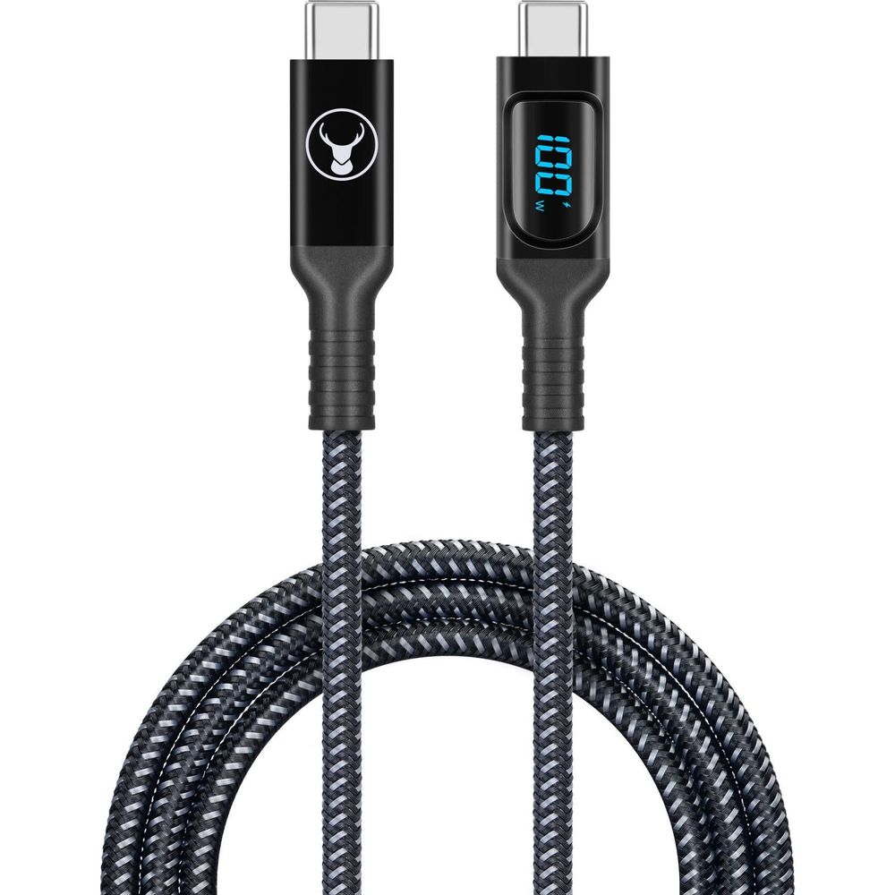 Bonelk Long-life USB-C to USB-C Digital Cable 100W 1.5m (Black)