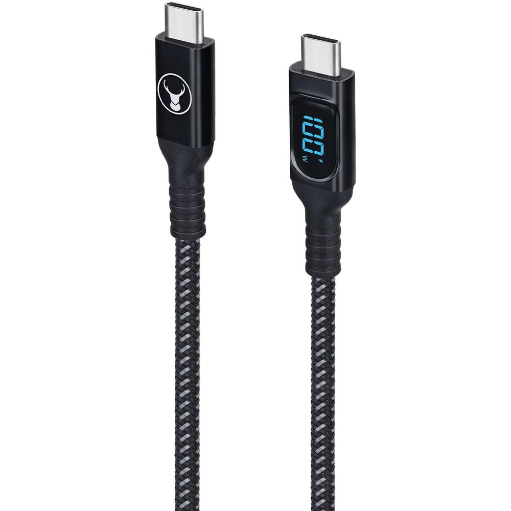 Bonelk Long-life USB-C to USB-C Digital Cable 100W 1.5m (Black)