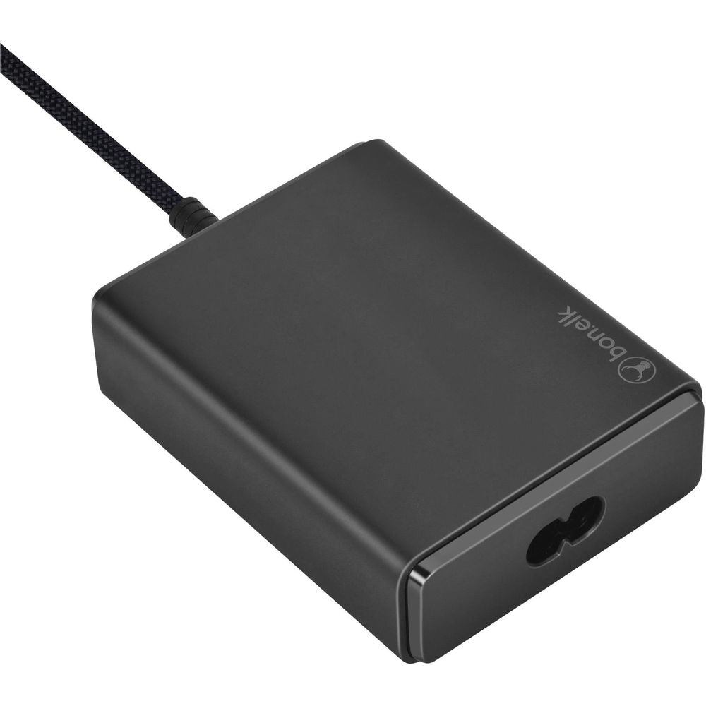 Bonelk Long-Life 100W PD GaN Desktop Charger with Built-in 1.5m USB-C Cable (Black)