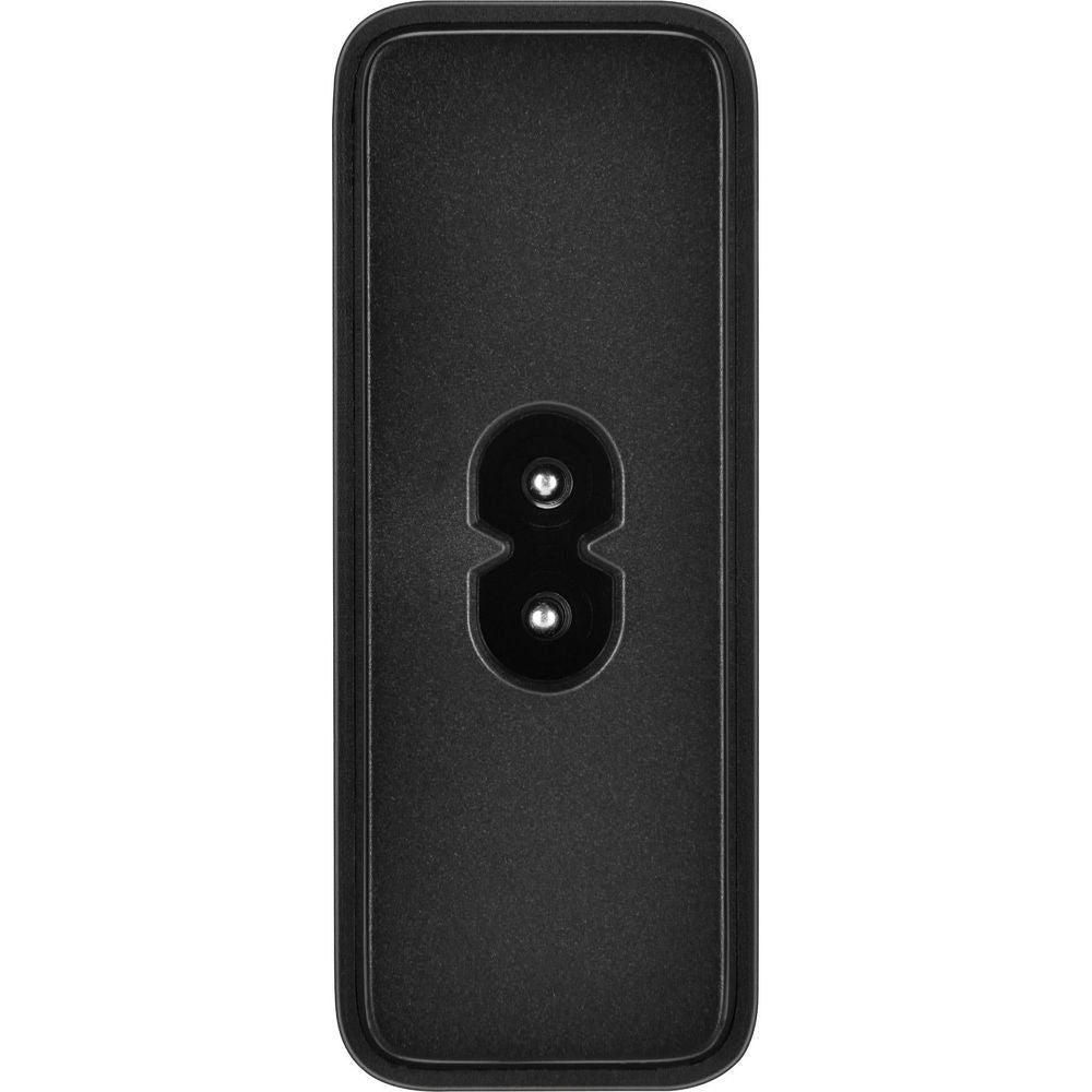 Black GaN desktop charger back panel with vented texture and mounting slot