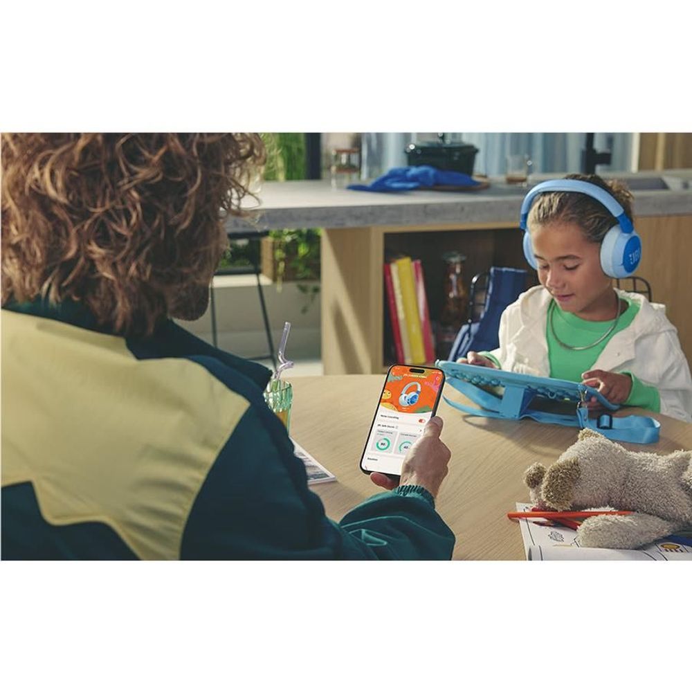 JBL JR470NC Wireless Noise Cancelling Kids Over-Ear Headphones (Blue)