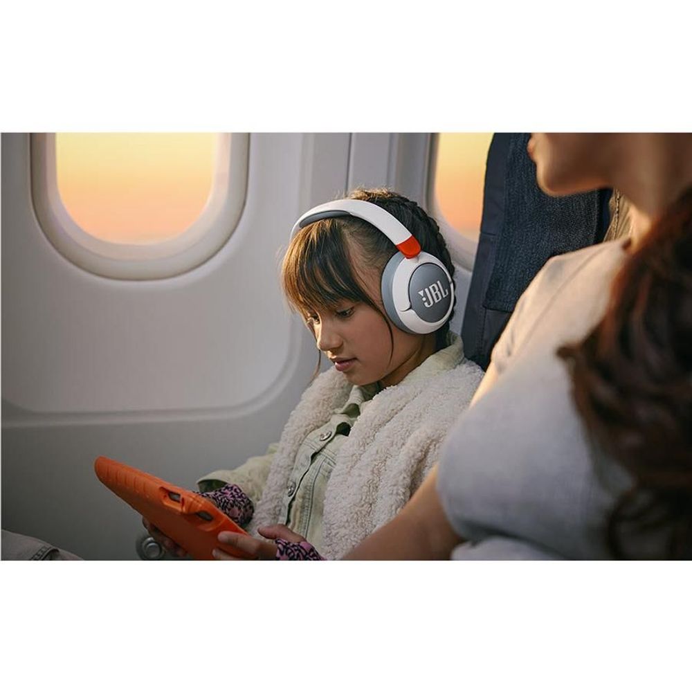 JBL JR470NC Wireless Noise Cancelling Kids Over-Ear Headphones (White)