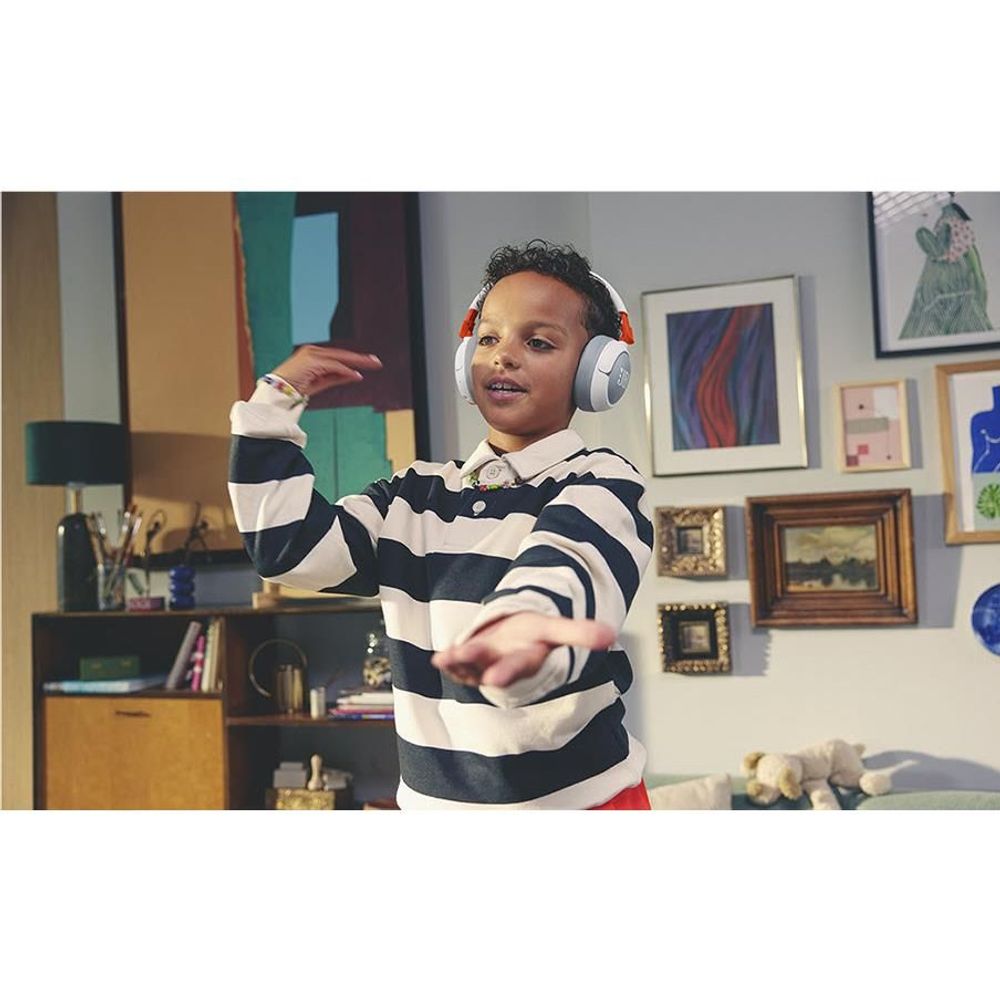 JBL JR470NC Wireless Noise Cancelling Kids Over-Ear Headphones (White)